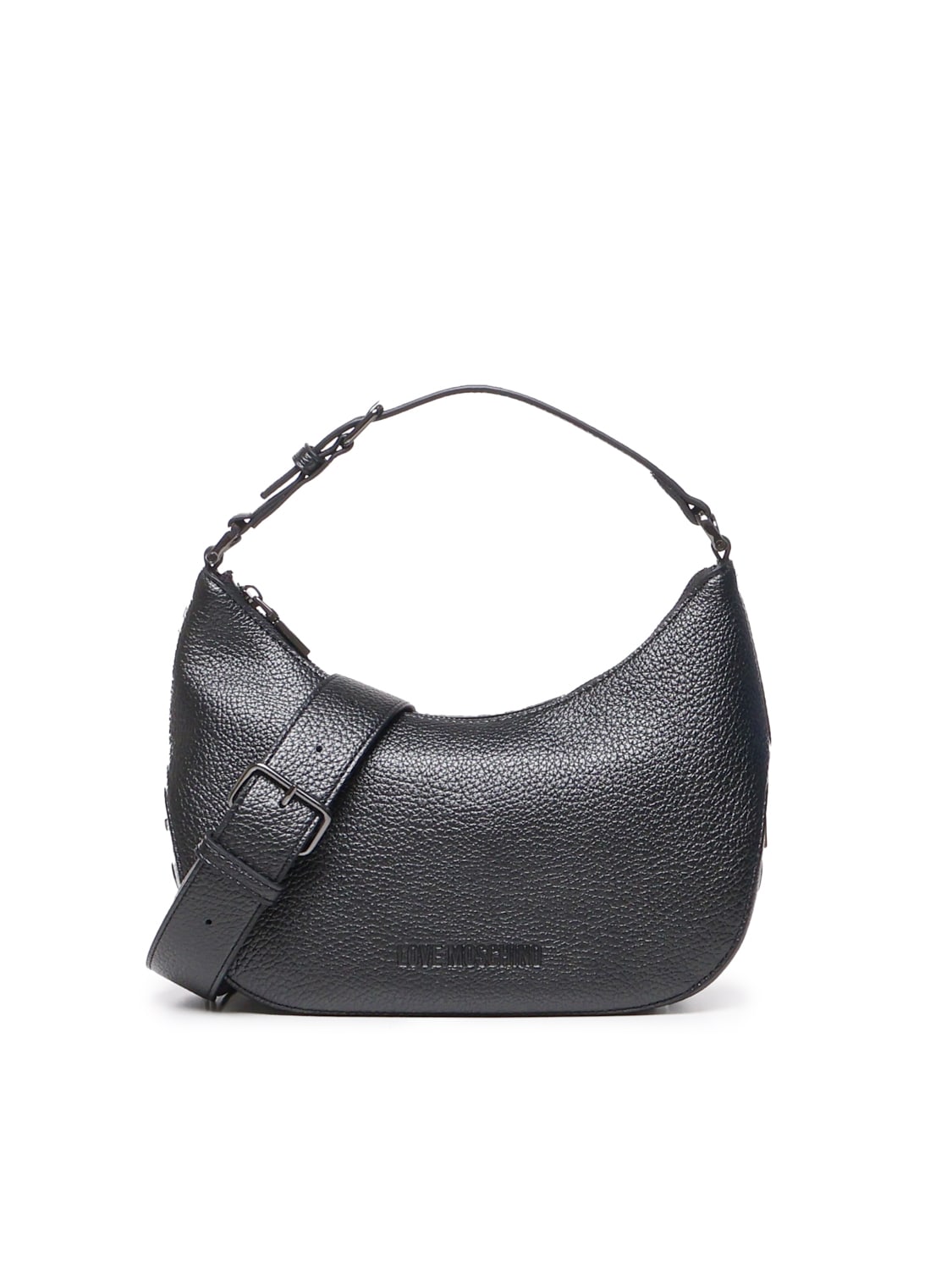 Love Moschino Hobo Bag With Logo In Grey