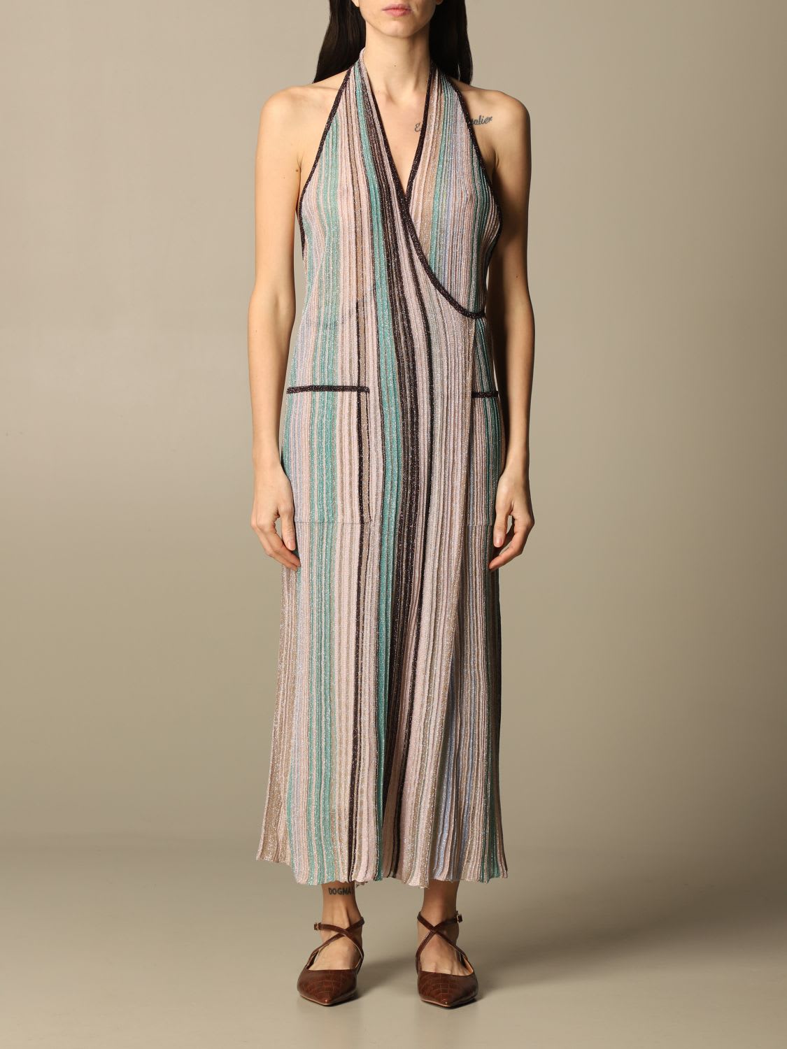 Photo of  Missoni Dress Missoni Long Dress In Lurex Fabric- shop Missoni Dresses online sales