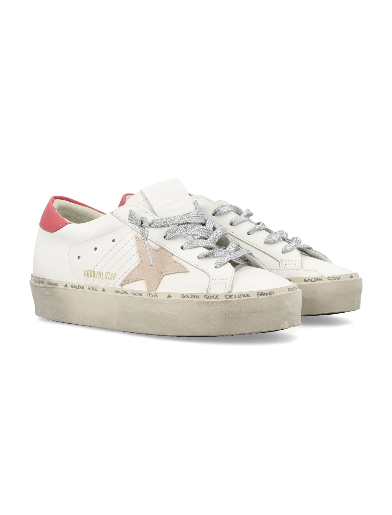 Shop Golden Goose Hi Star Woman Sneakers In Red