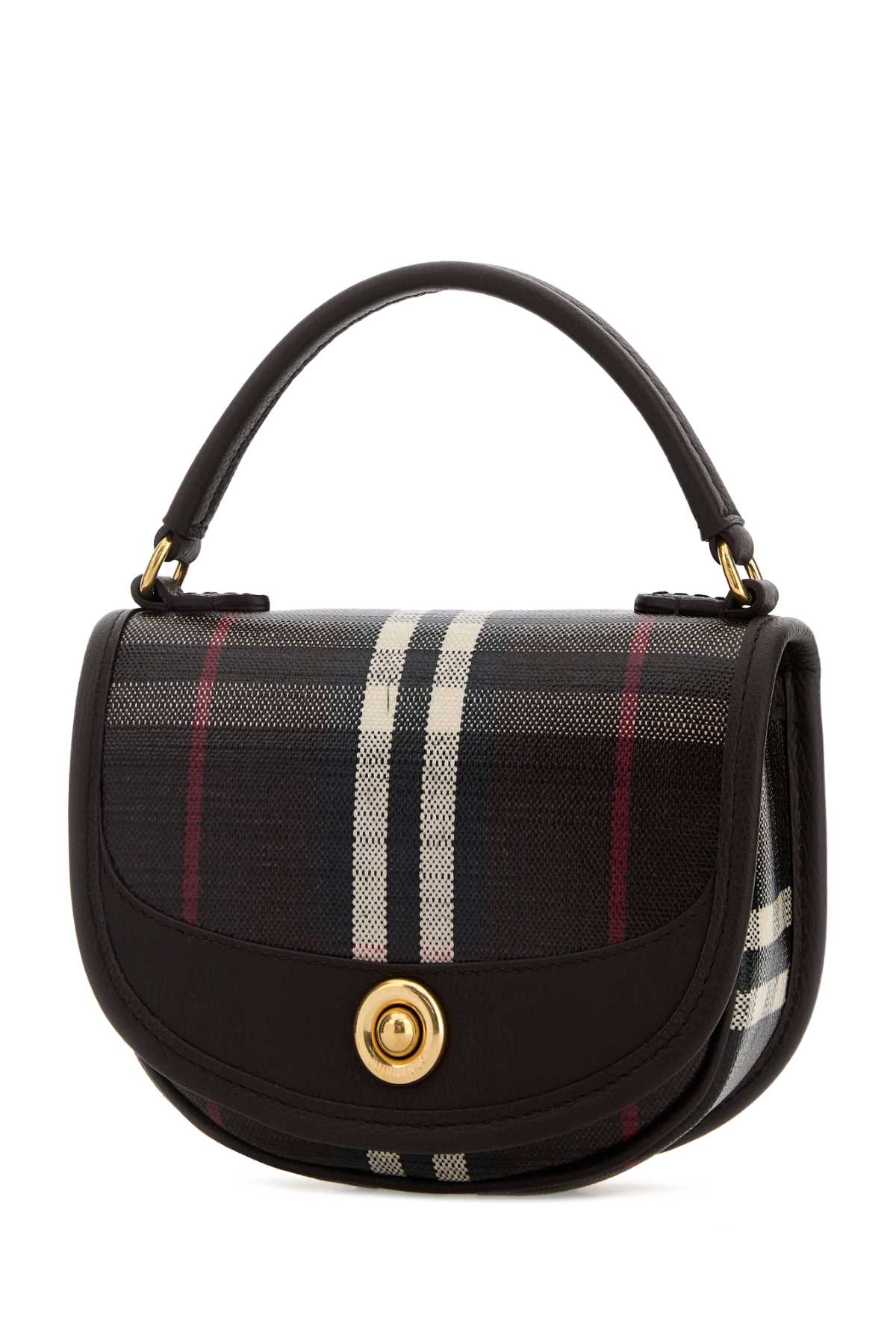 Burberry Printed Canvas Mini Highlands Handbag In Brown