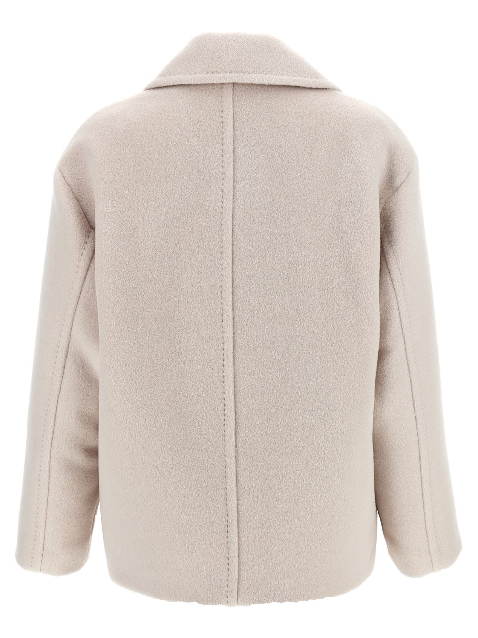 Max Mara Filovia Coats And Trench Coats Beige In Metallic