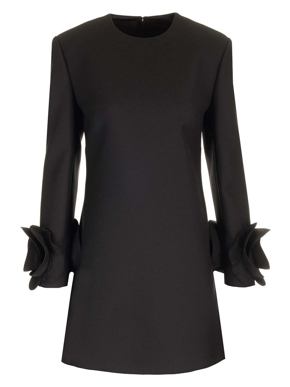 Shop Valentino Compact Drill Mini Dress In Black