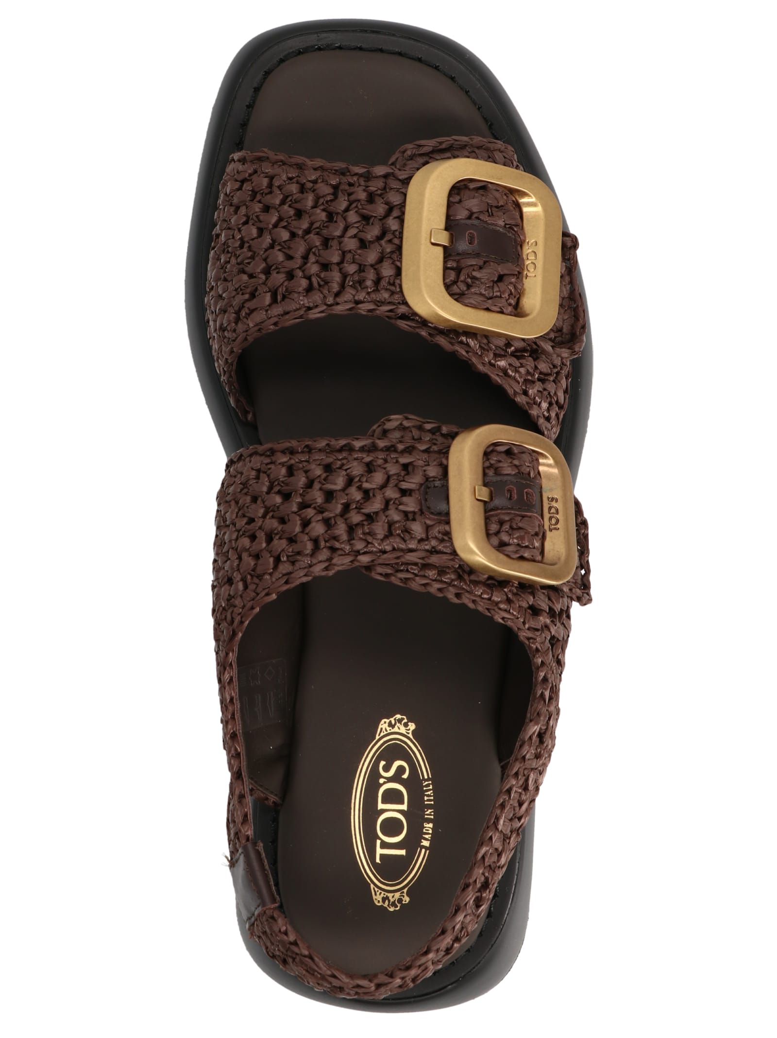 Shop Tod's G0m Sandals In Cioccolato