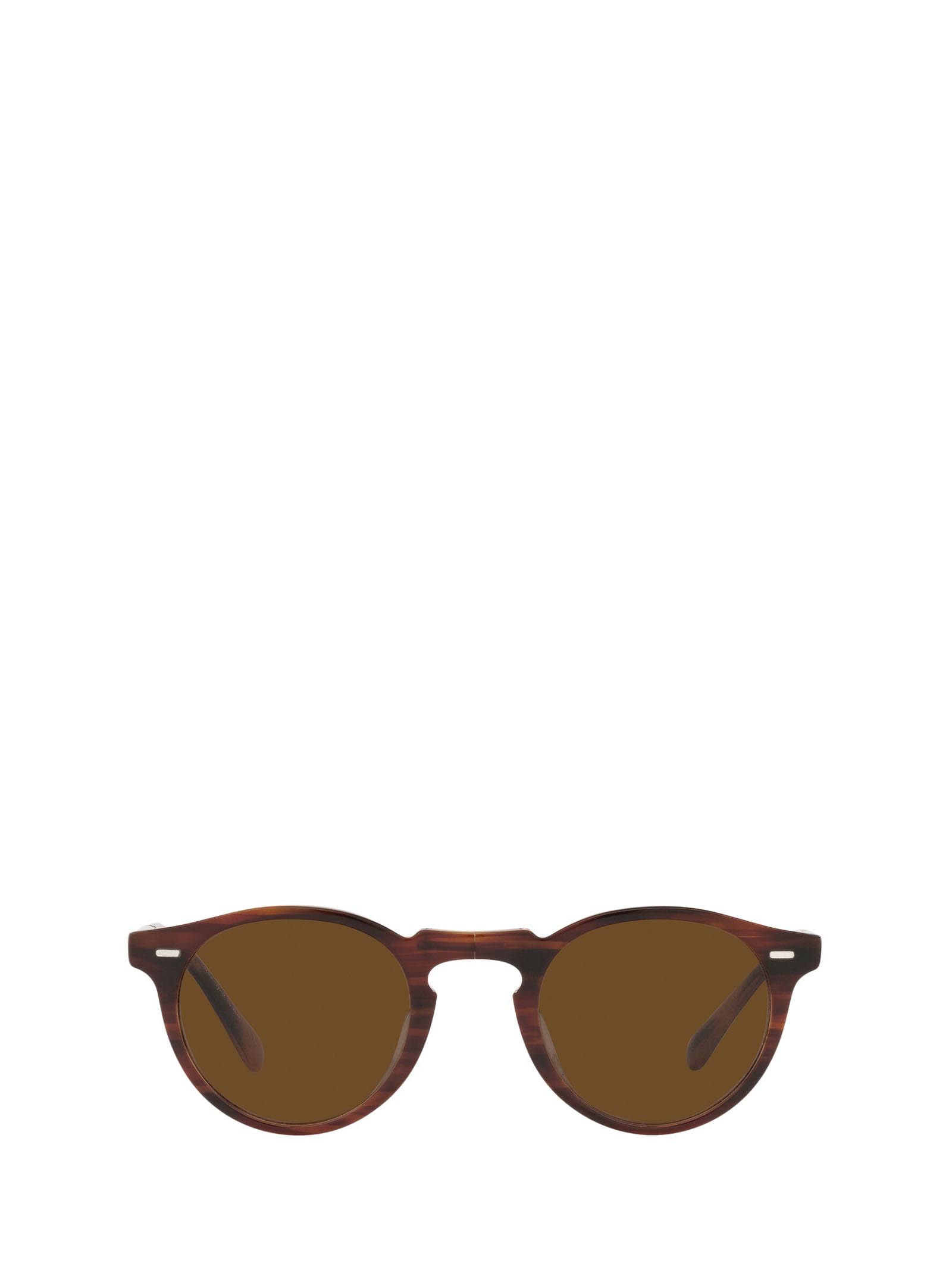 Shop Oliver Peoples Ov5456su Amaretto / Striped Honey Sunglasses