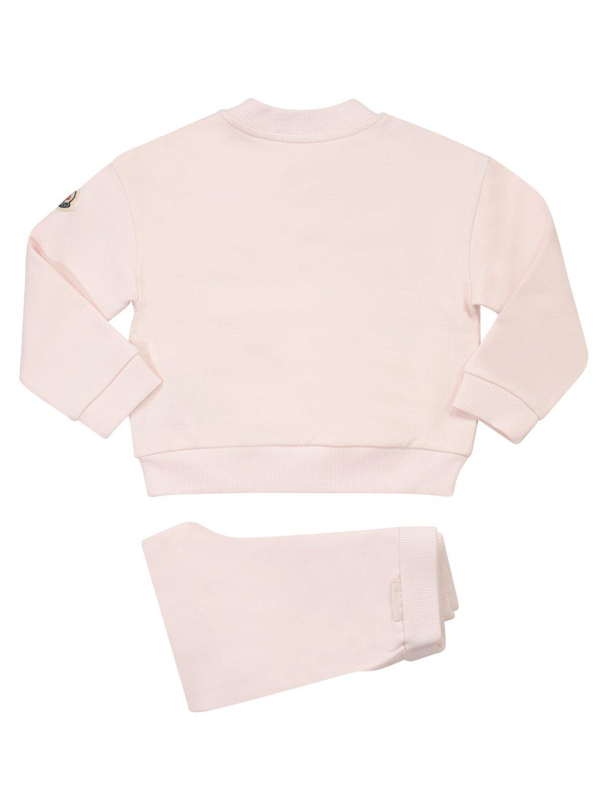 Shop Moncler Jersey Tracksuit In Pink