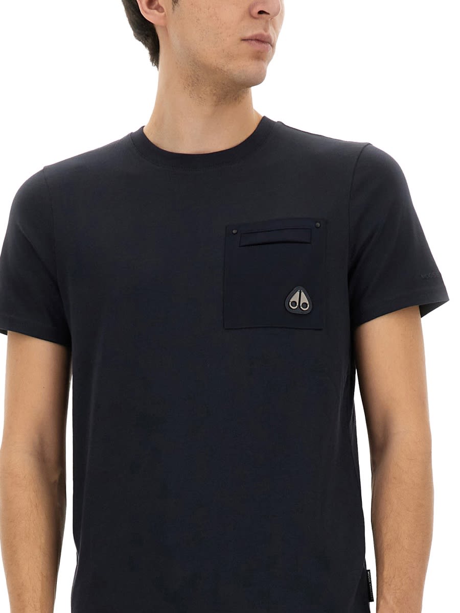 Moose Knuckles Tshirt Dalon In Blue