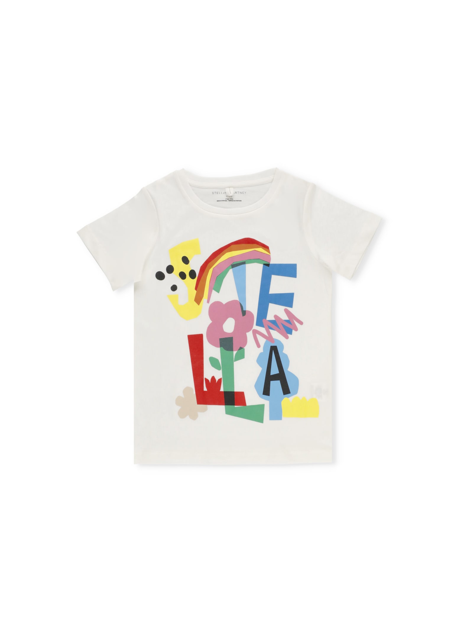 Stella McCartney T-shirt With Printed Logo And Rainbow