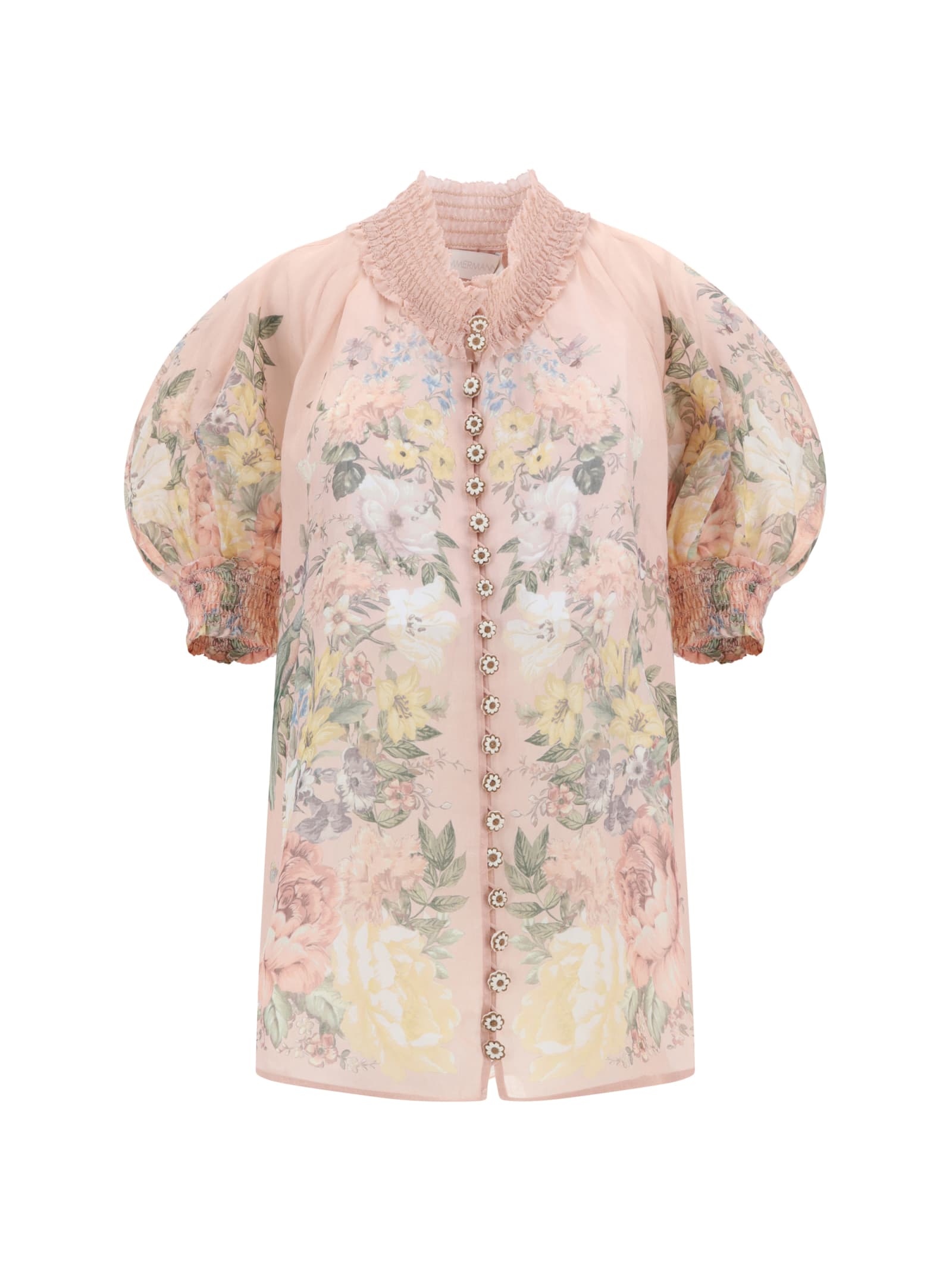 Shop Zimmermann Waverly Shirt In Pink