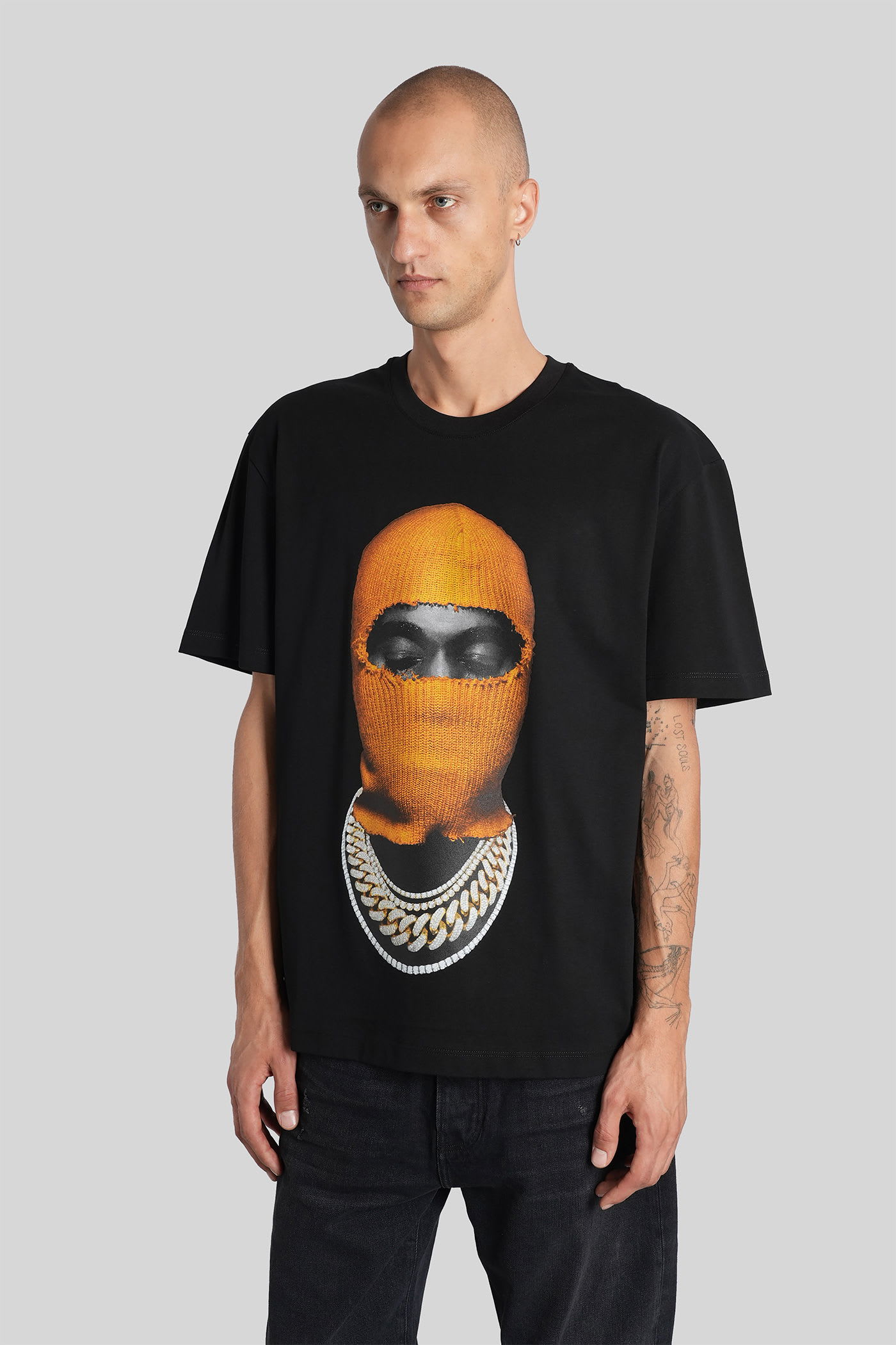 Ih Nom Uh Nit Graphic Crew Neck Short Sleeve T-shirt In Black