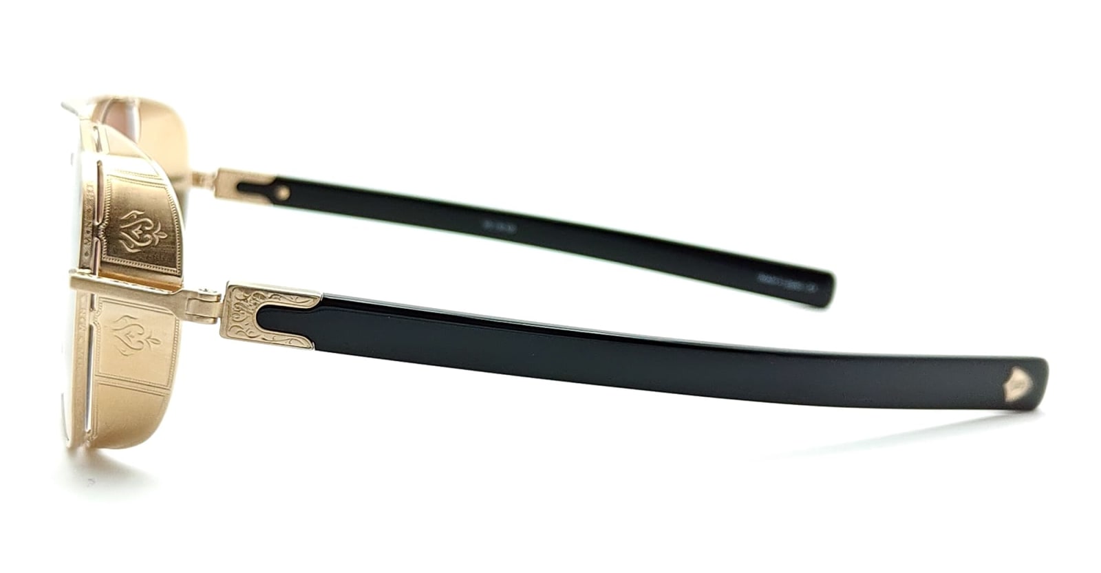 Shop Matsuda M3115 - Brushed Gold / Black Sunglasses