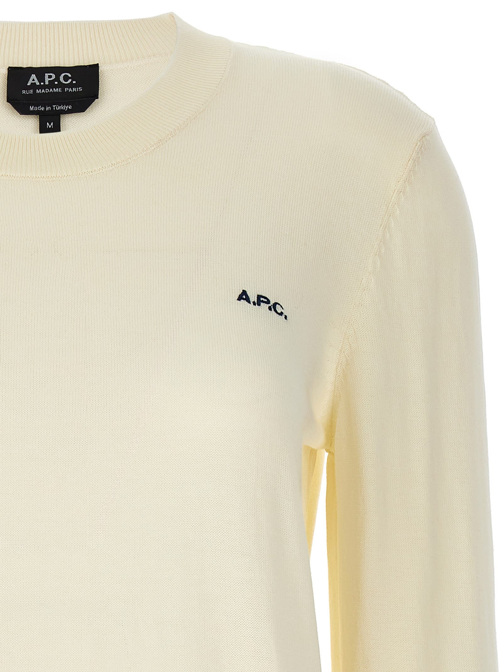 Apc Victoria Sweater In Aad Ecru