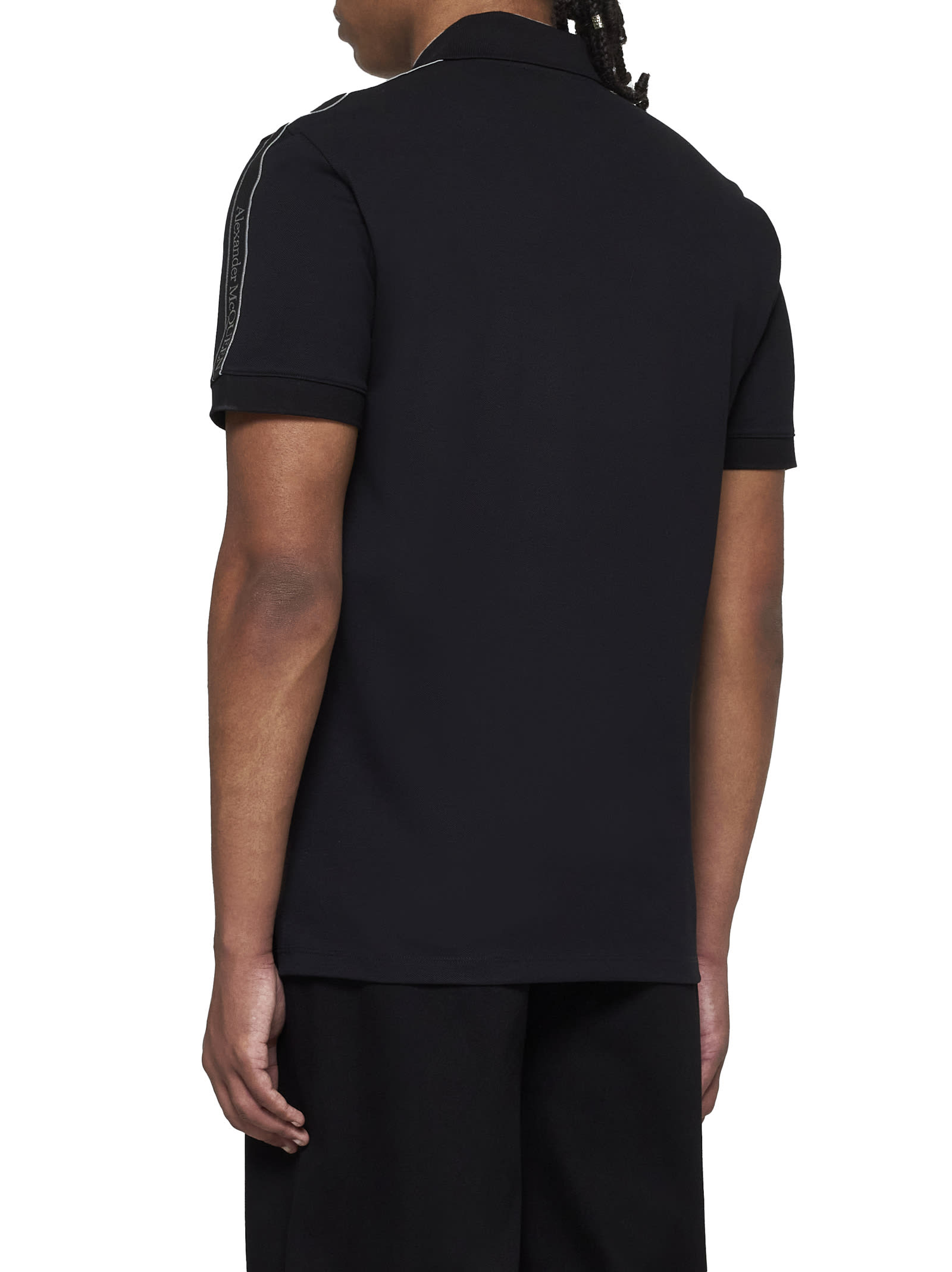 Shop Alexander Mcqueen Polo Shirt In Black