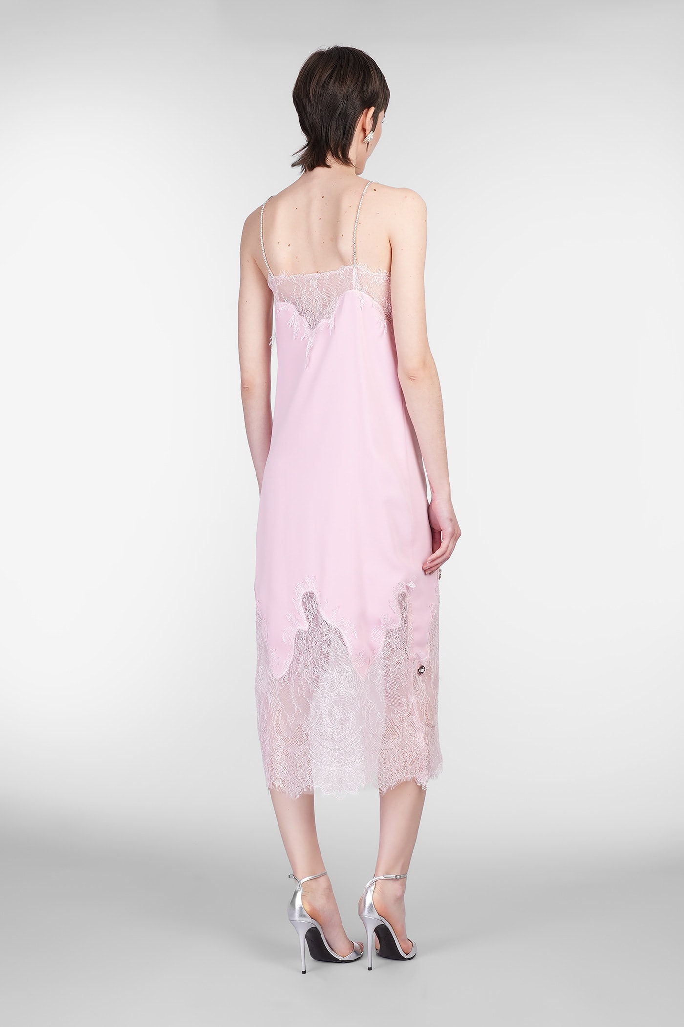 Costarellos Britt Dress Woman In Rose-pink Polyamide