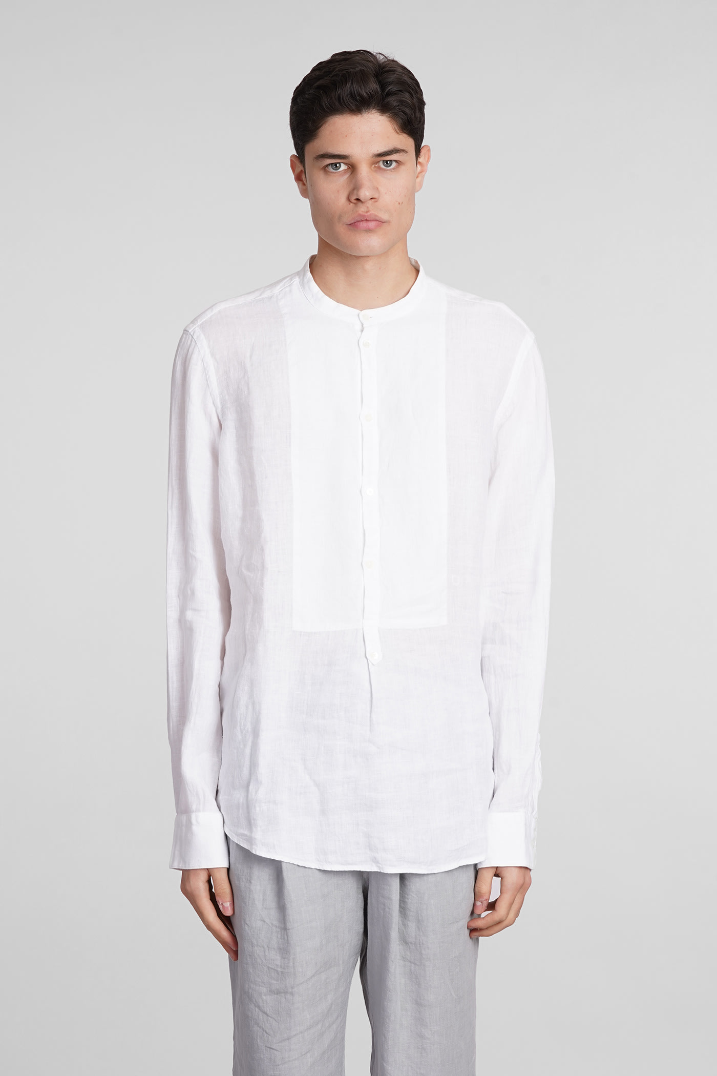 Kos Shirt In White Linen