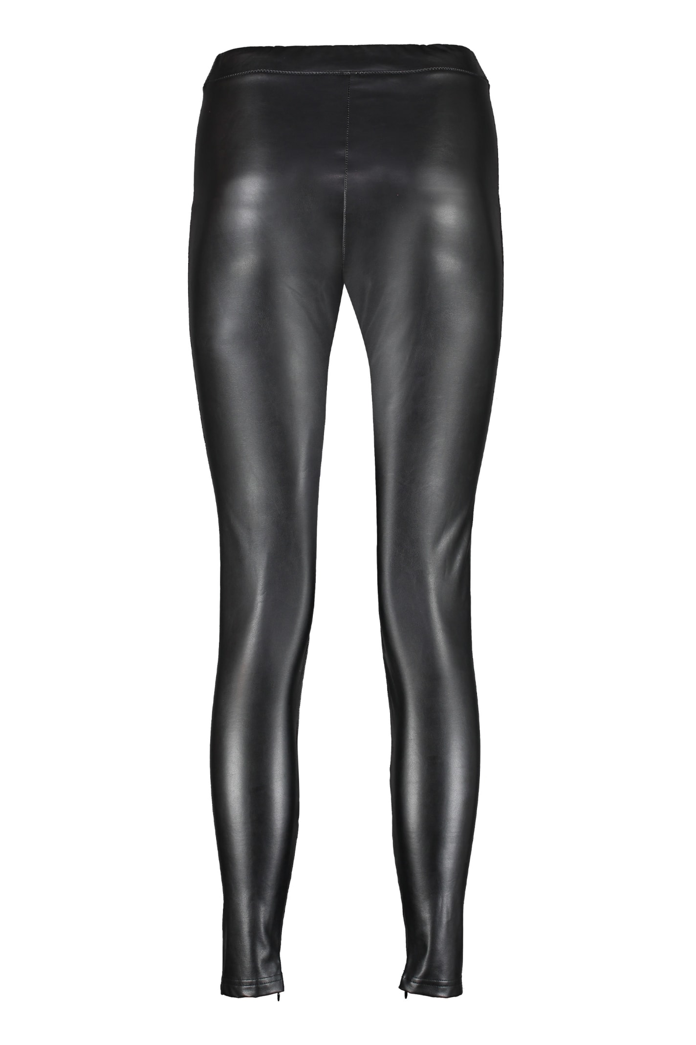 Shop Michael Kors Vegan Leather Leggings In Black