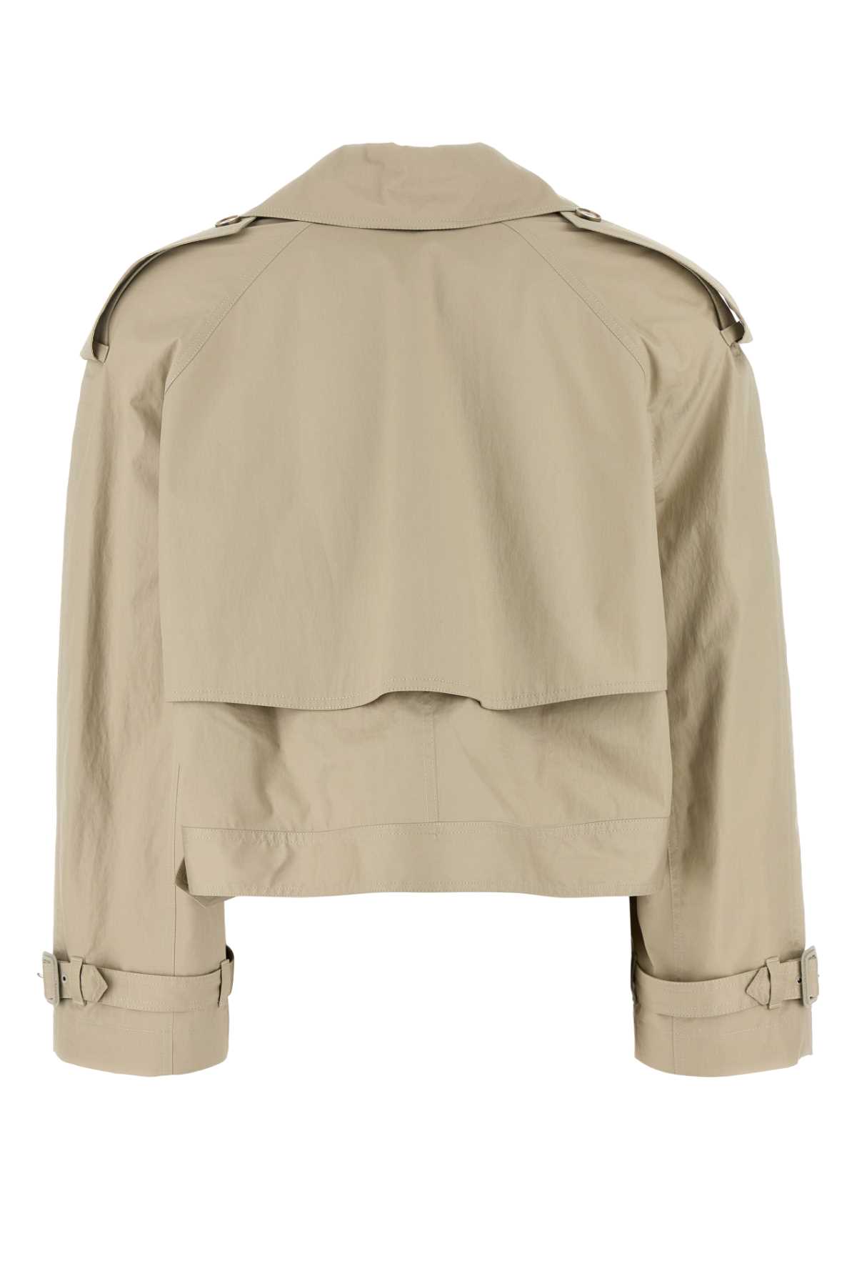 Stella Mccartney Sand Cotton Trench Coat In Brown