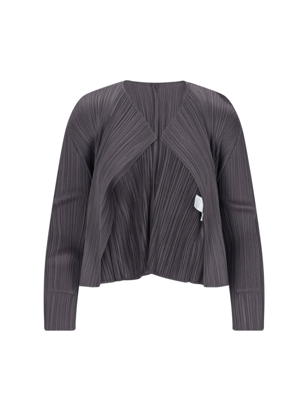 Shop Issey Miyake Monthly Colors September Pleated Cardigan In Gray