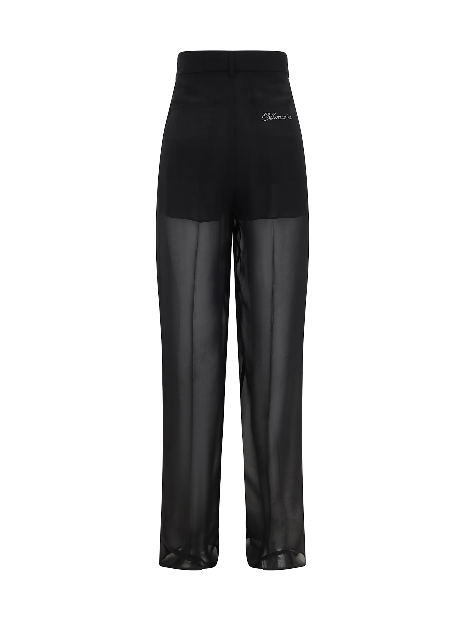 Blumarine Georgette Pants For Special Occasions In Black