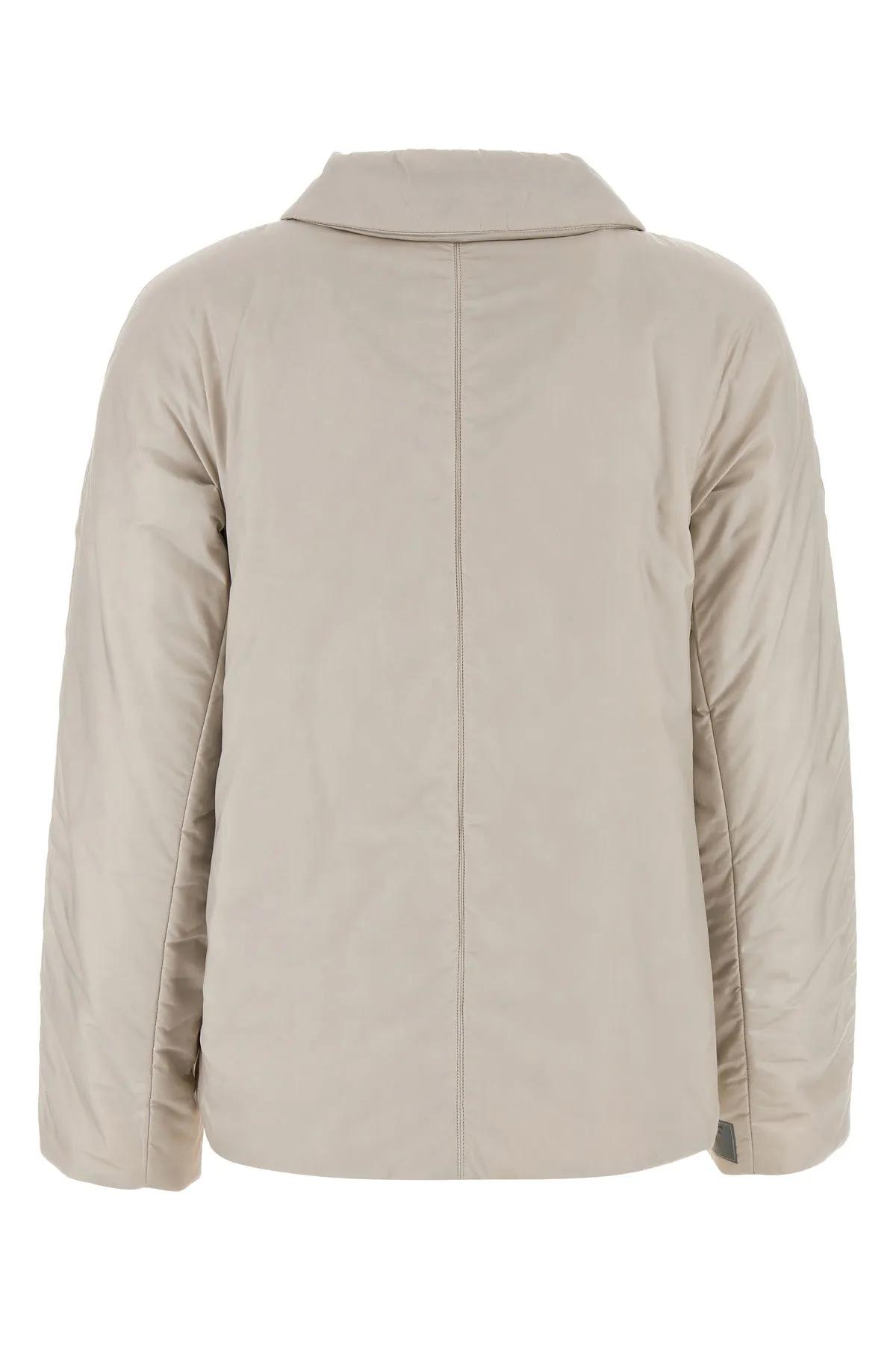Max Mara The Cube Chalk Polyester Greens Jacket In White