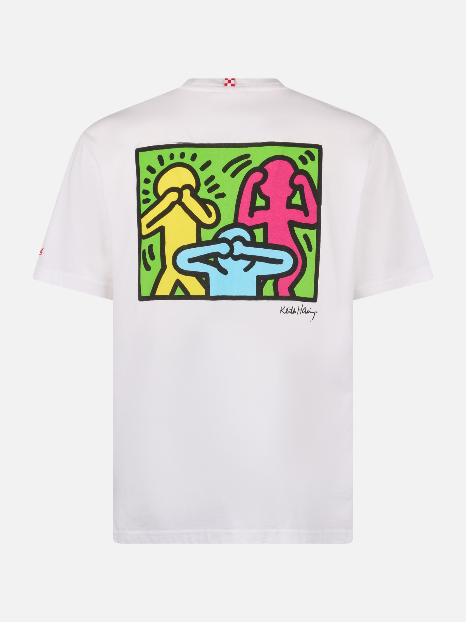 MC2 SAINT BARTH MAN COTTON T-SHIRT WITH KEITH HARING DESIGN FRONT AND BACK PRINT KEITH HARING SPECIAL EDITION
