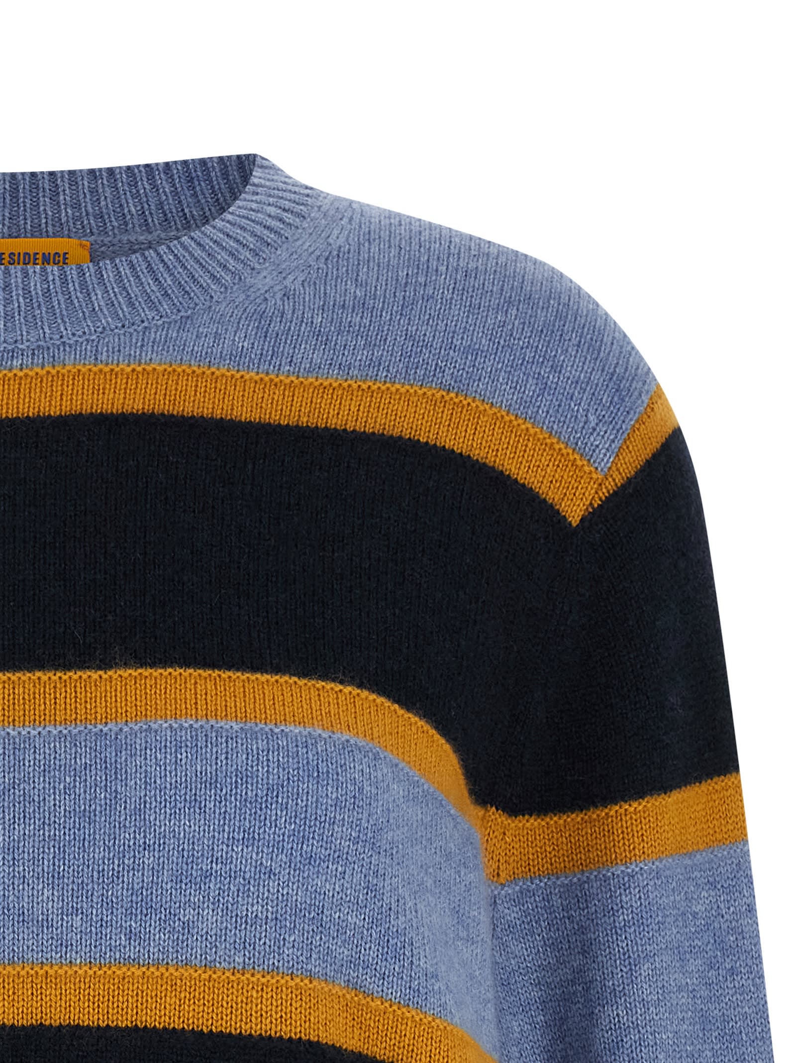 Guest In Residence Stripe Crew Sweater In Multi