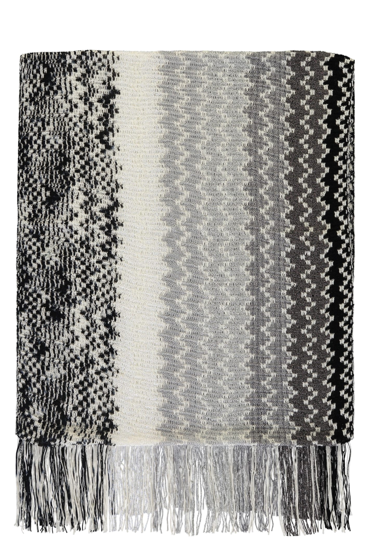 Shop Missoni Fringed Scarf In Multicolor