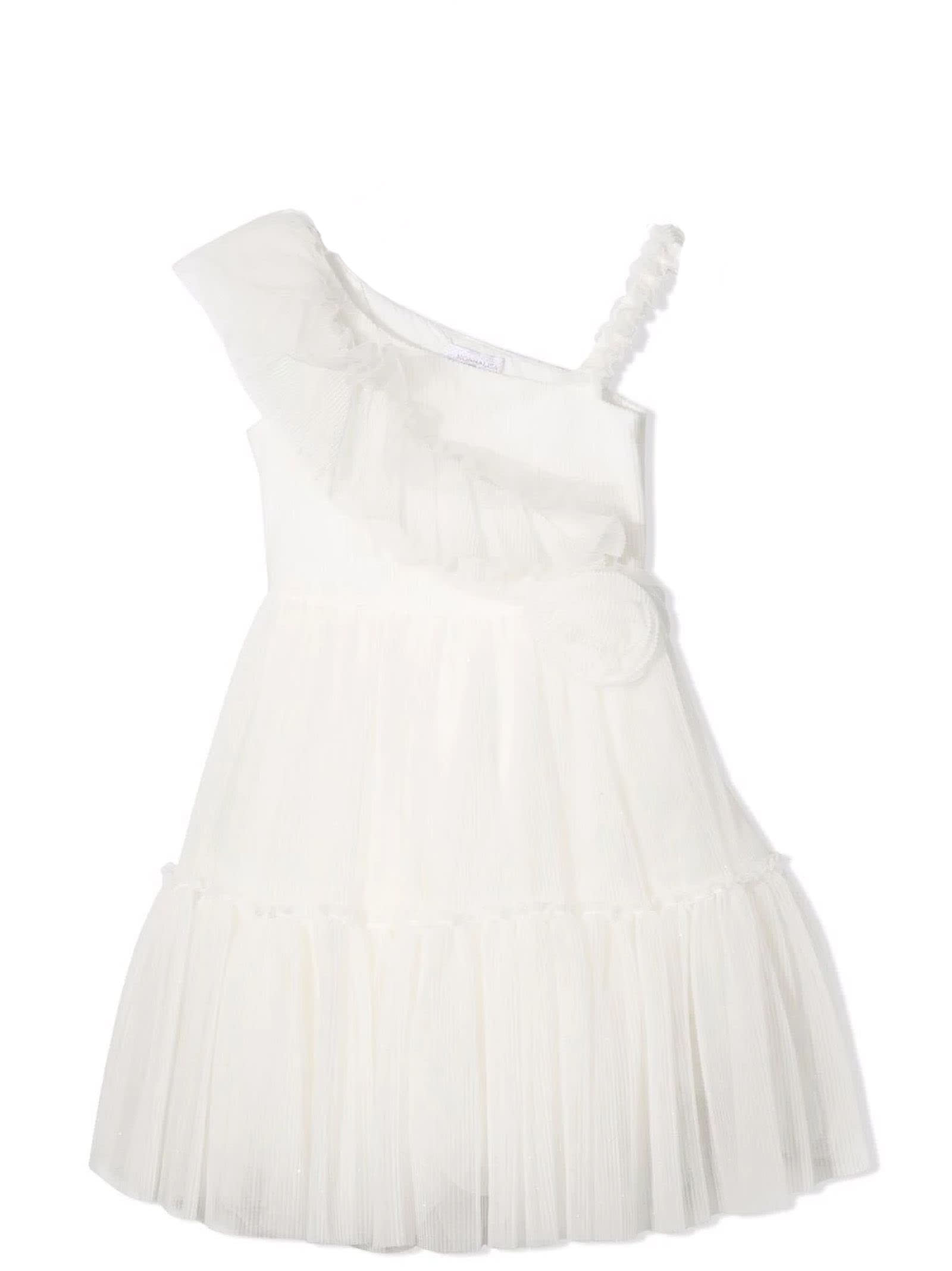 Monnalisa White Polyester Dress