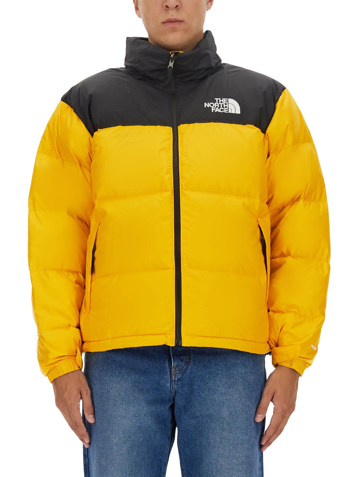 Shop The North Face 1996 Nylon Down Jacket In Gold/black