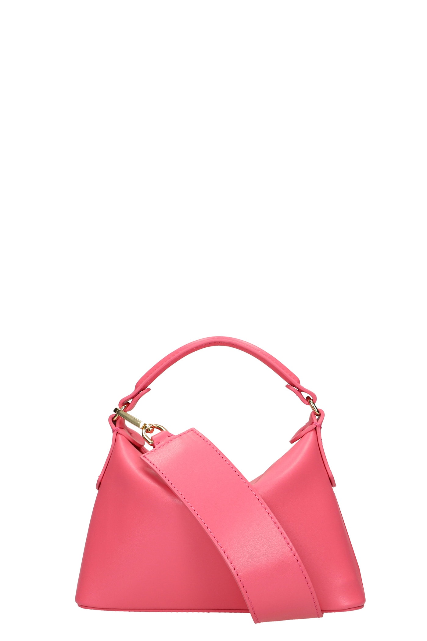 Liu-Jo Mini Hobo Shoulder Bag In Rose-pink Leather