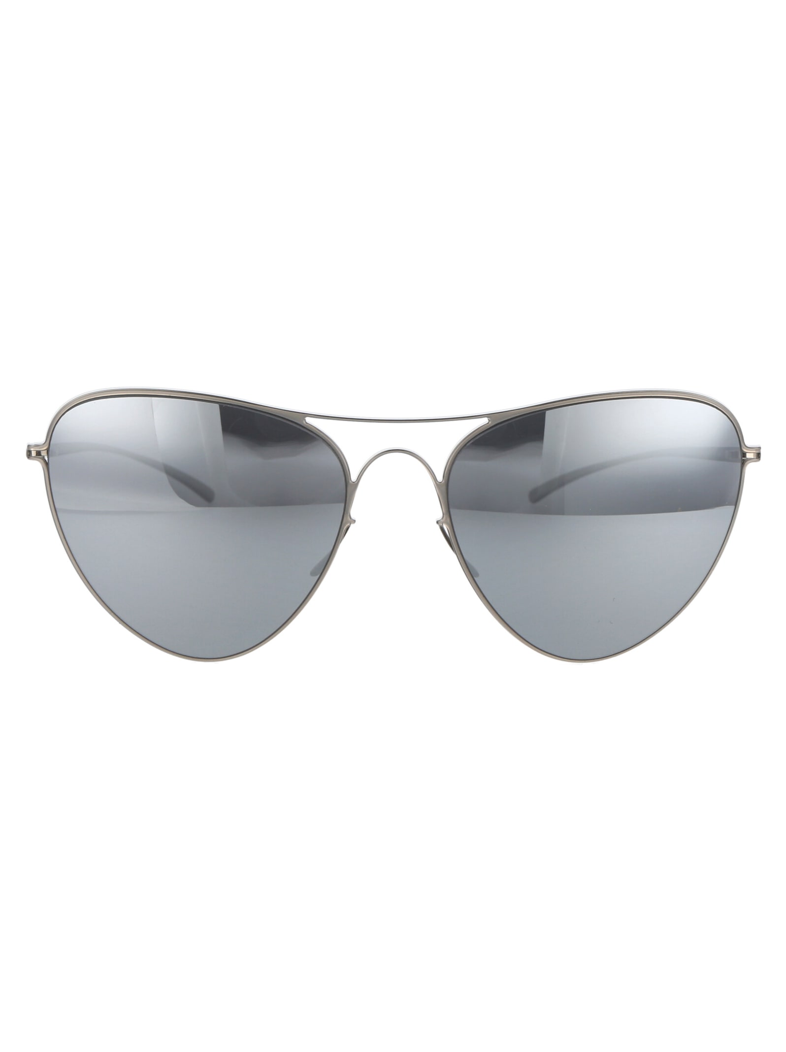 Shop Mykita Mmesse015 Sunglasses In 187 E1 Silver Silver Flash