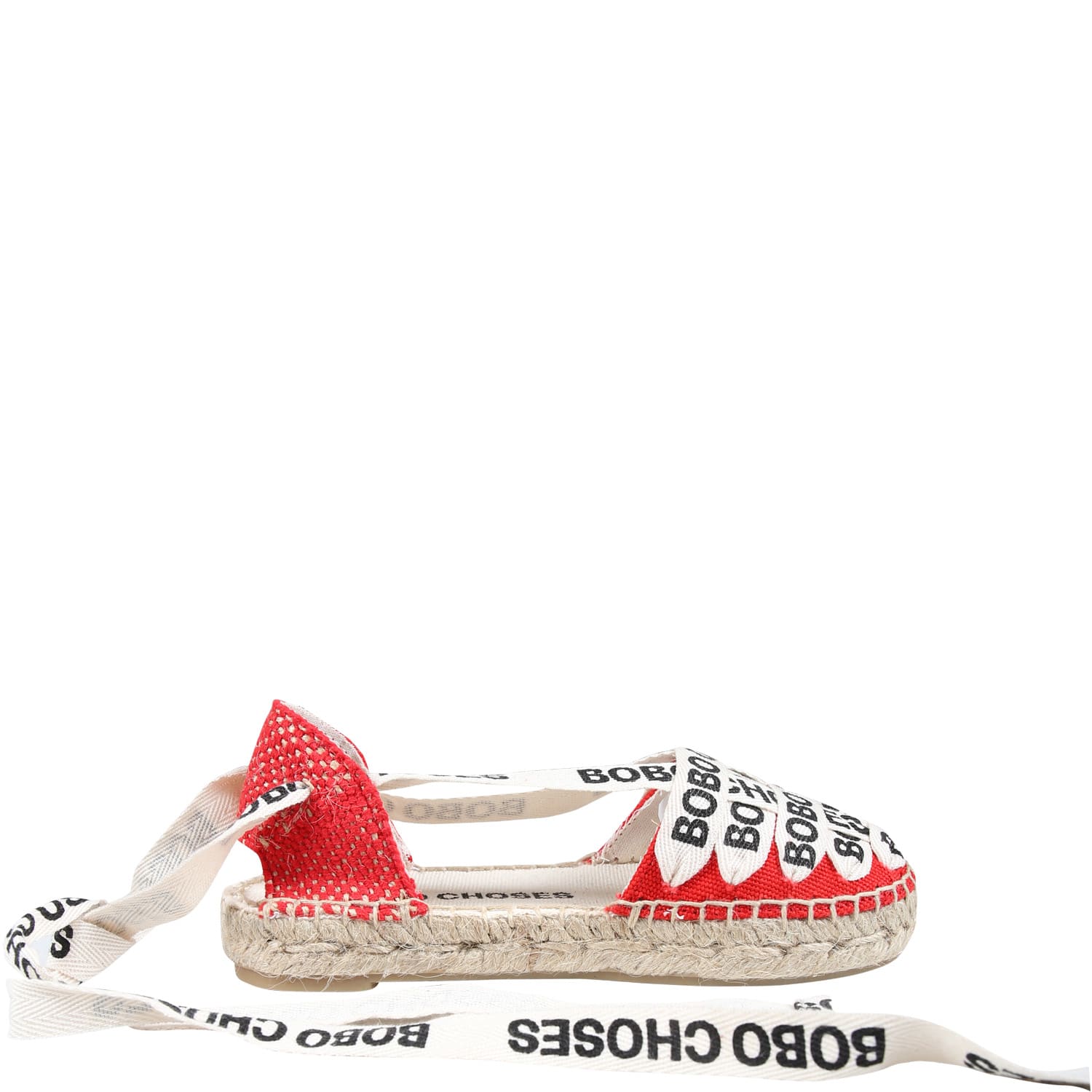Bobo Choses lace-up cotton espadrilles - Red