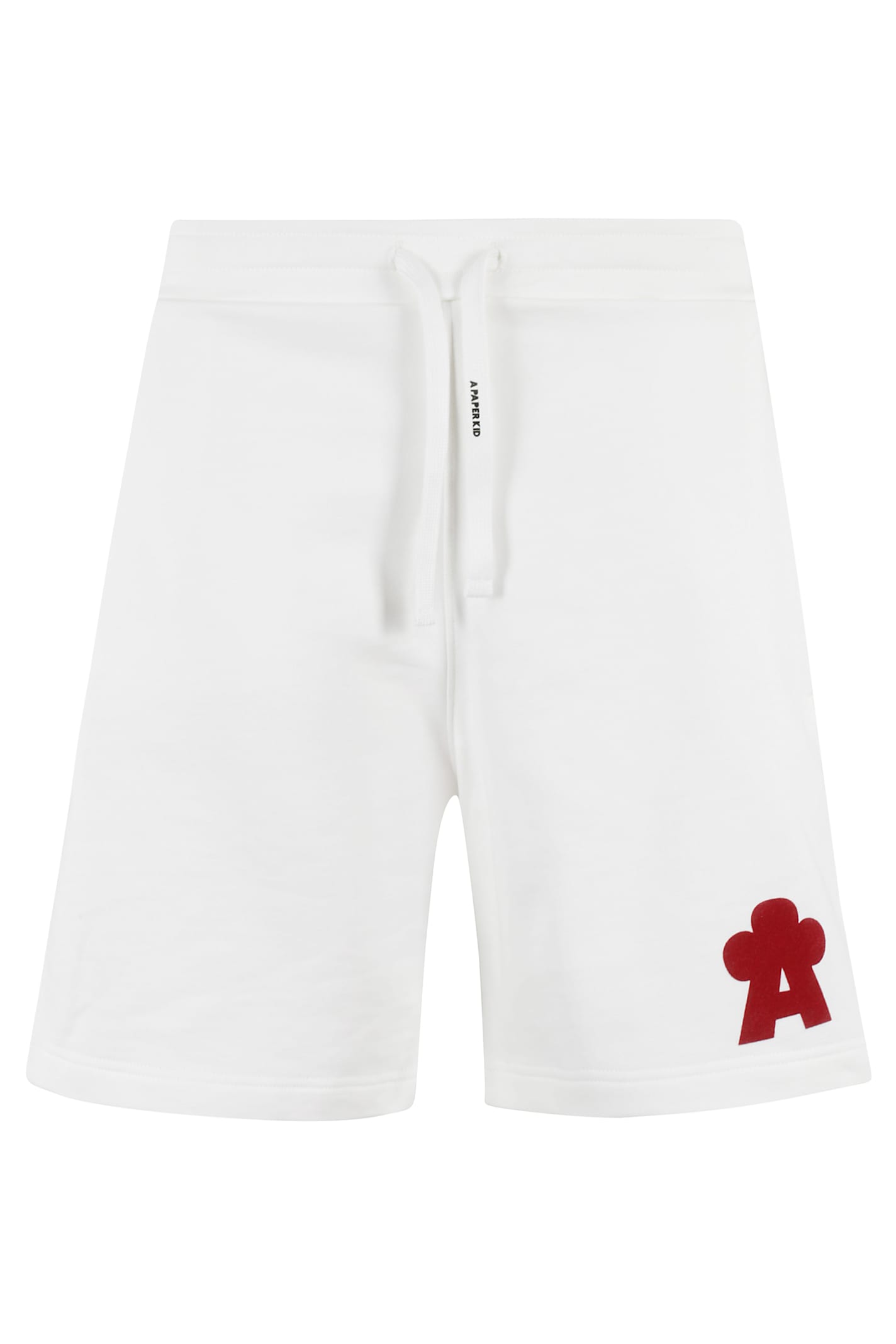 A Paper Kid Logo Laced Shorts In Crema