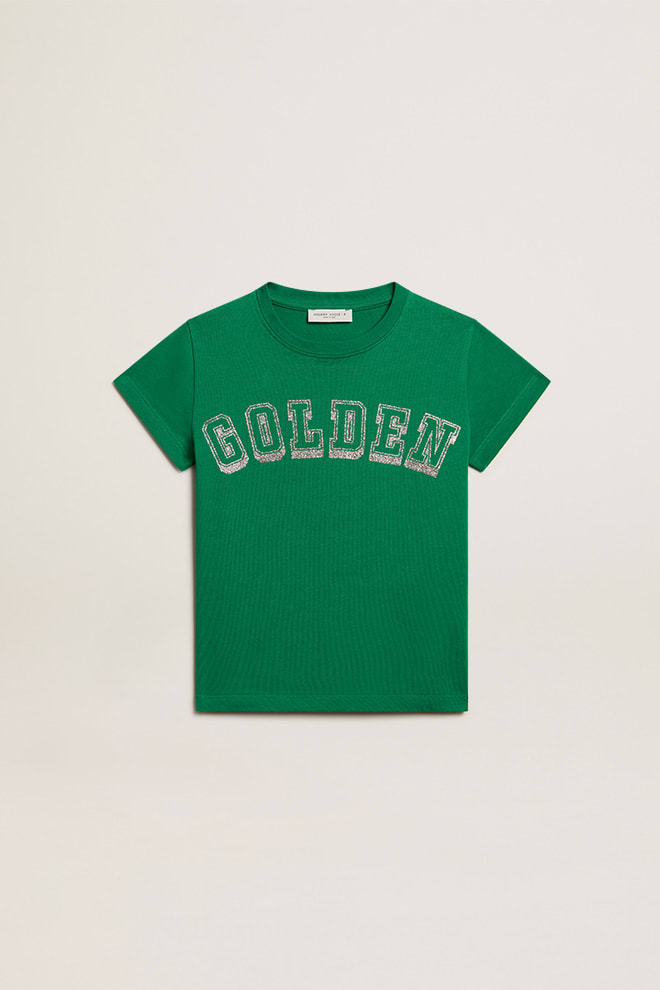 Shop Golden Goose T-shirt Con Logo In Green