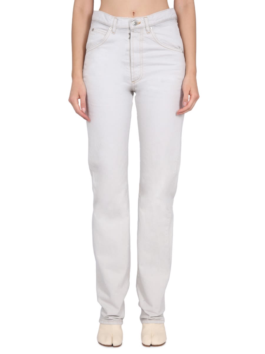 Maison Margiela Chalk Denim Jeans In White