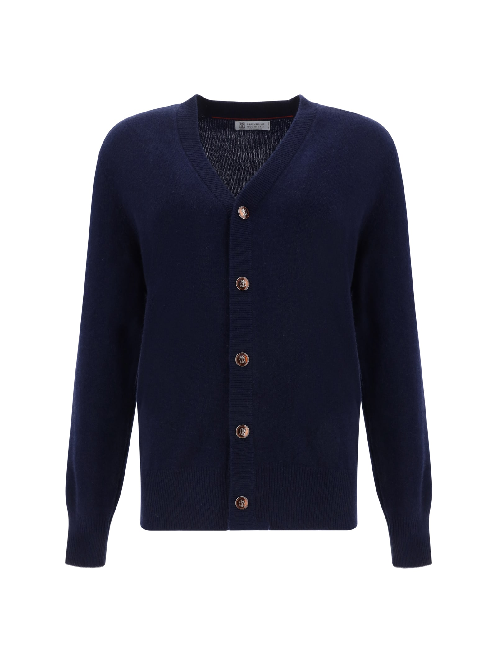 Shop Brunello Cucinelli Cardigan In Navy