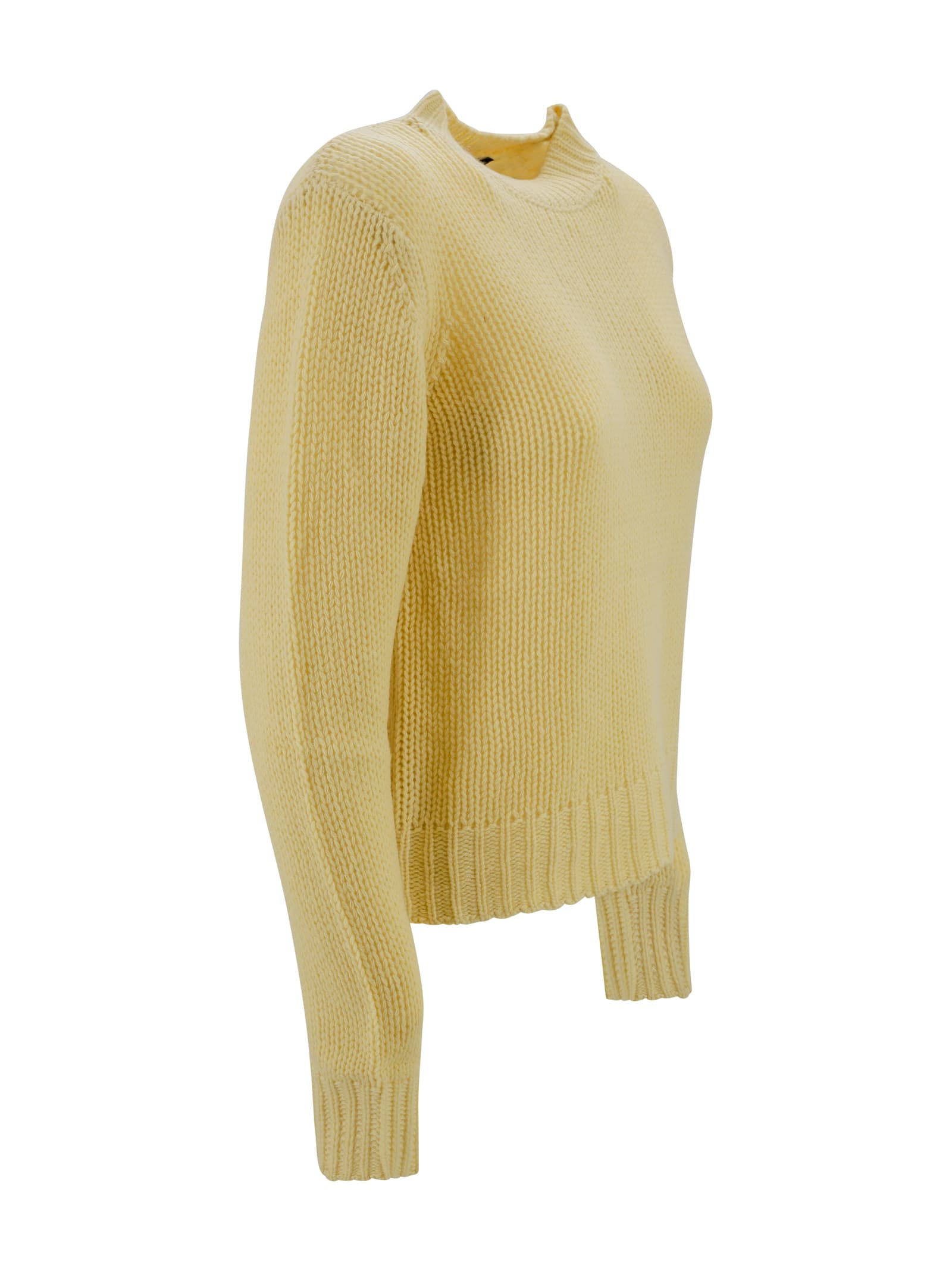 Shop Weekend Max Mara Cashmere Crew-neck Sweater In Yellow