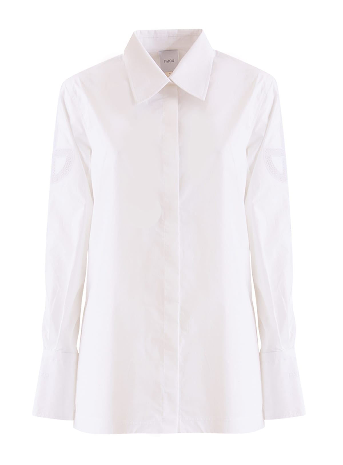 Patou Pointelle-trim Cotton-poplin Shirt