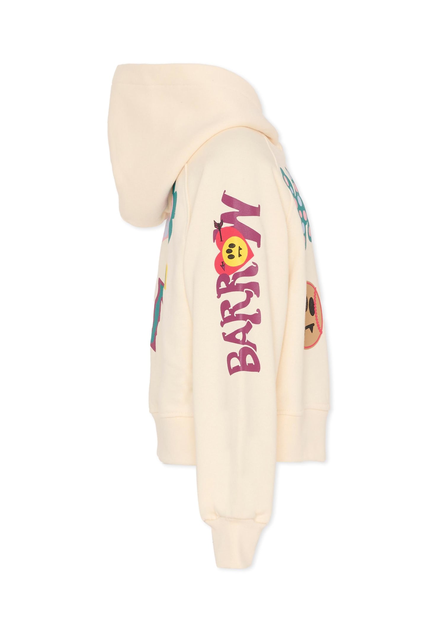 Barrow Graphic-patches Hoodie In Neutral