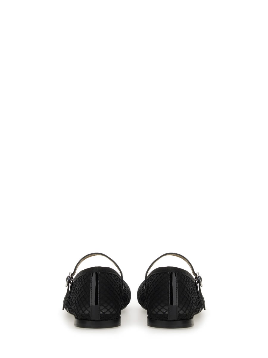 Repetto Mesh Ballet Flats In Black