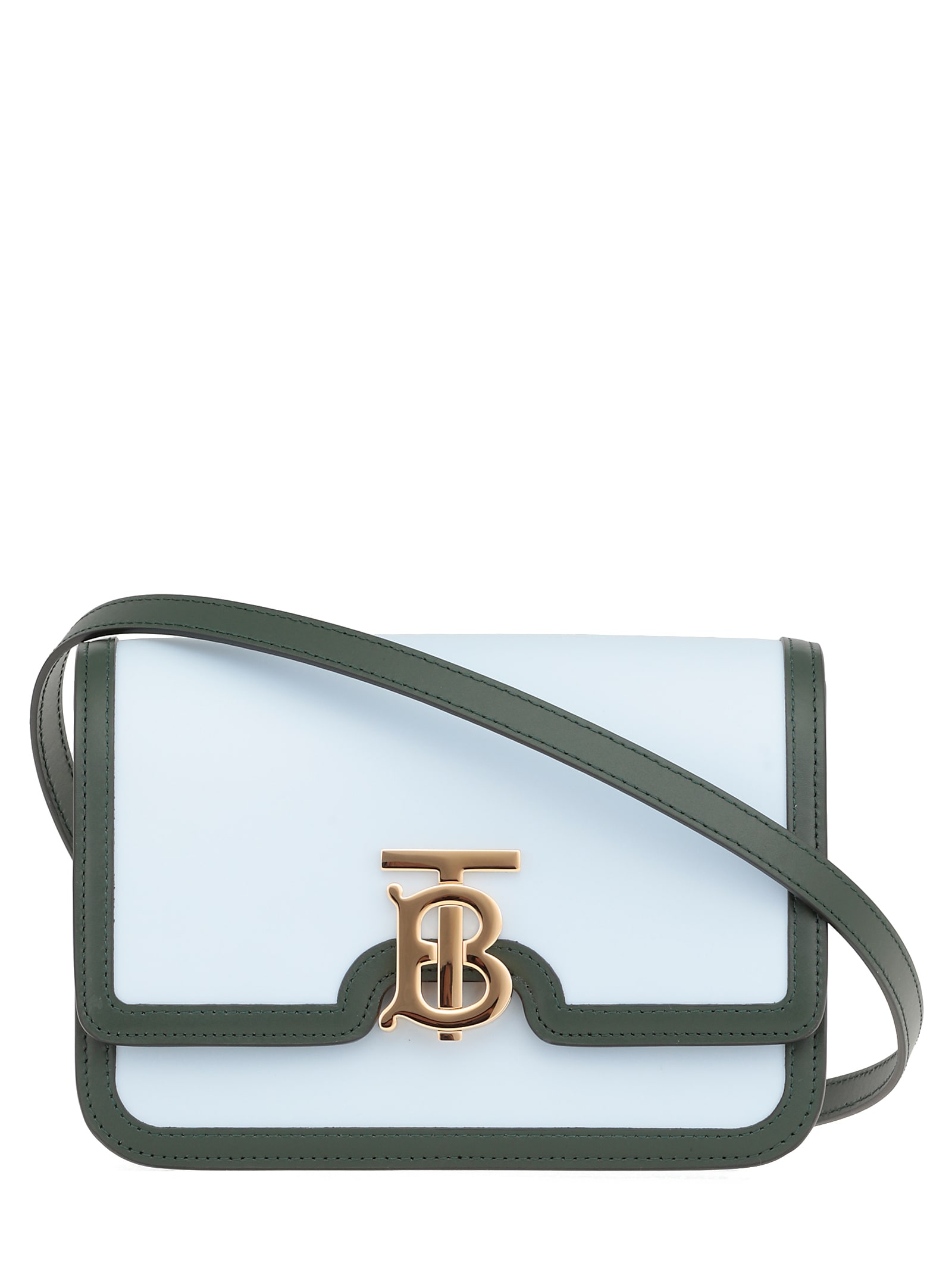 Burberry Small Tb Bag In Blue / Pine Green