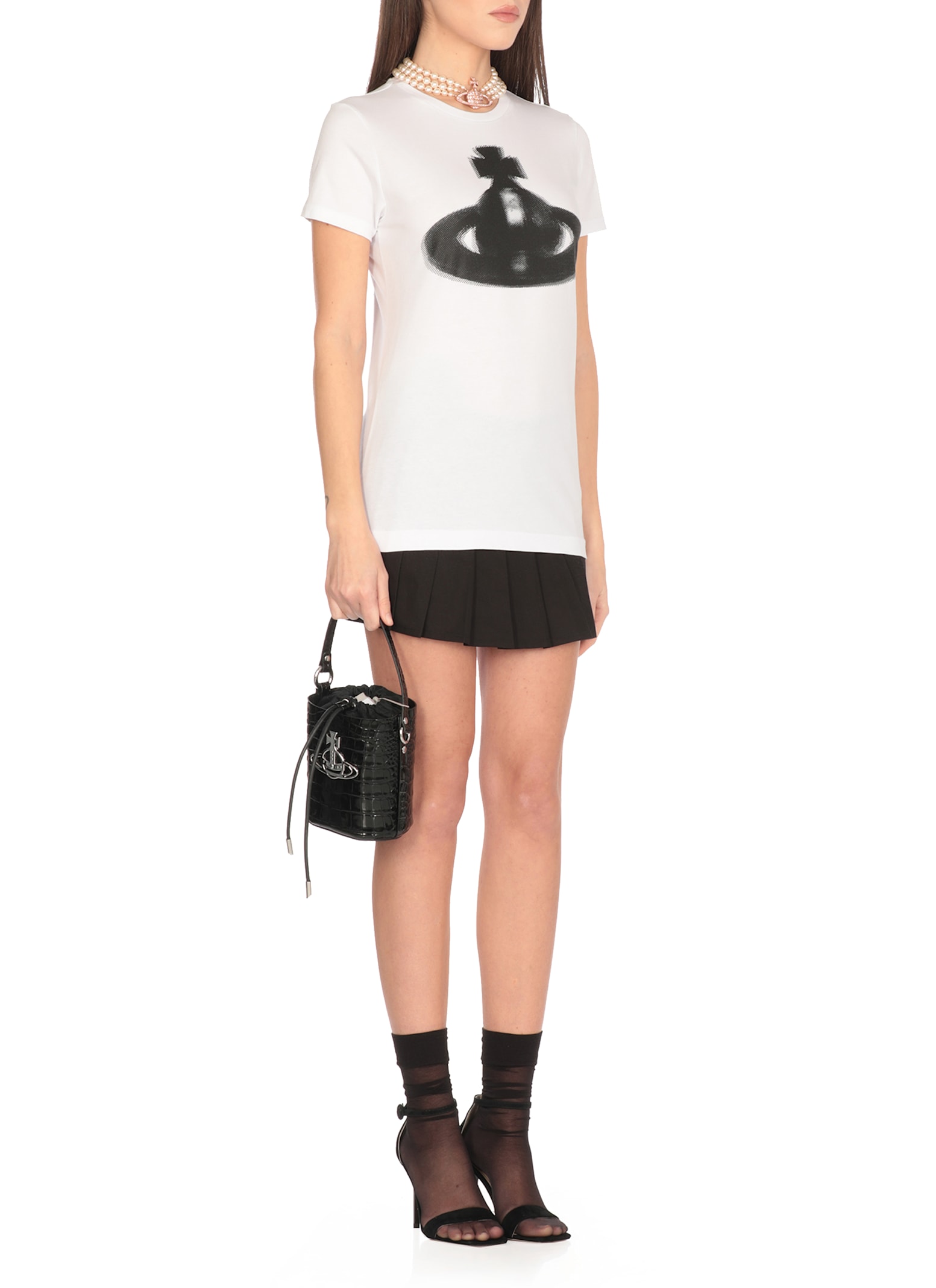 Vivienne Westwood Halftone Orb T-shirt In White