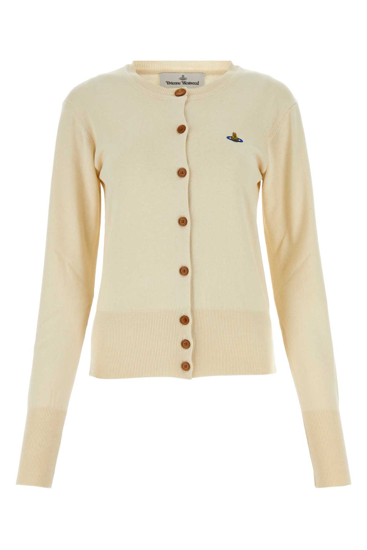 Vivienne Westwood Ivory Cotton Blend Bea Cardigan In Offwhite