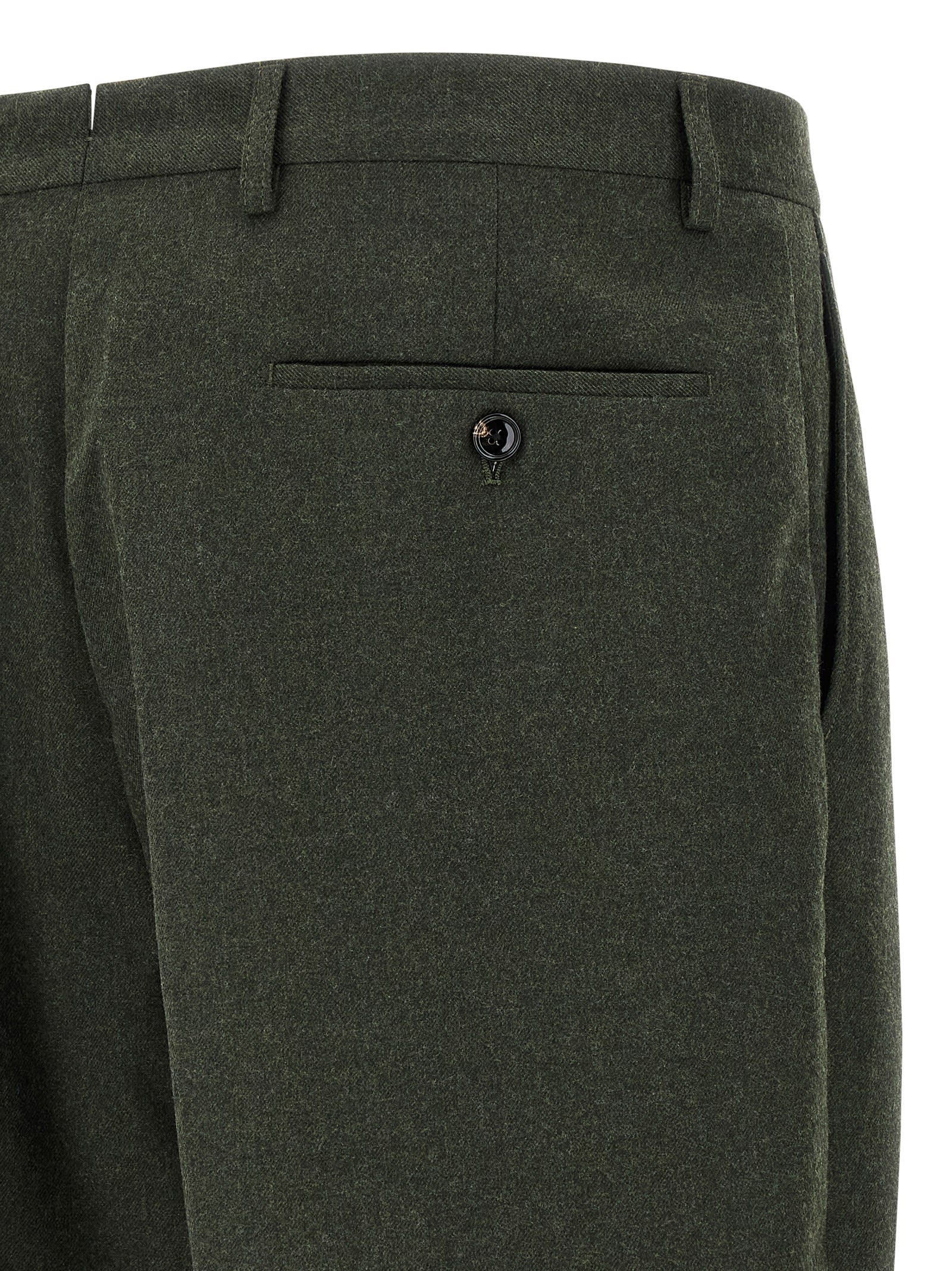 Cellar Door Lucio Tailored Trousers In Green
