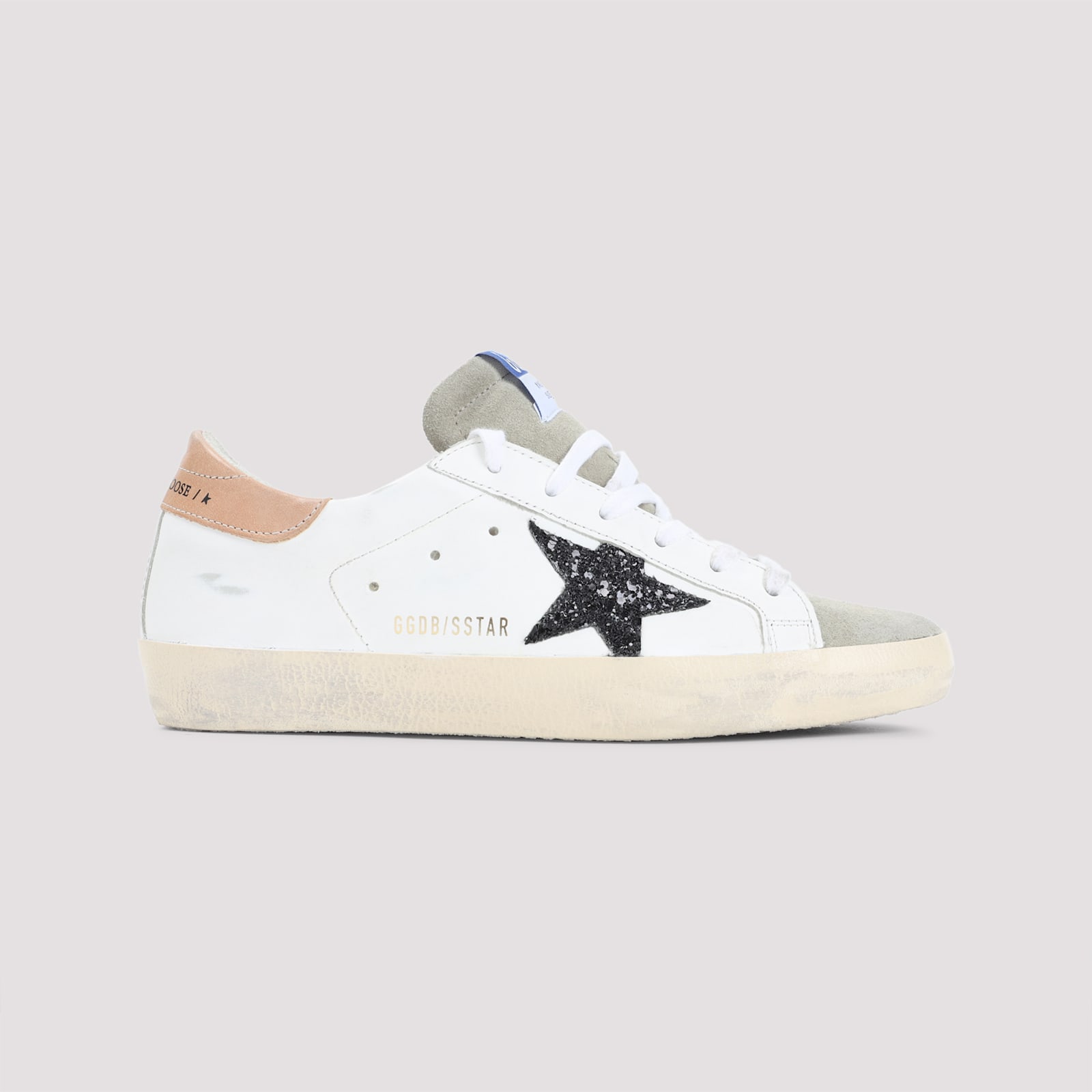 Golden Goose White Leather Low-top Sneakers With Contrasting Accents In White