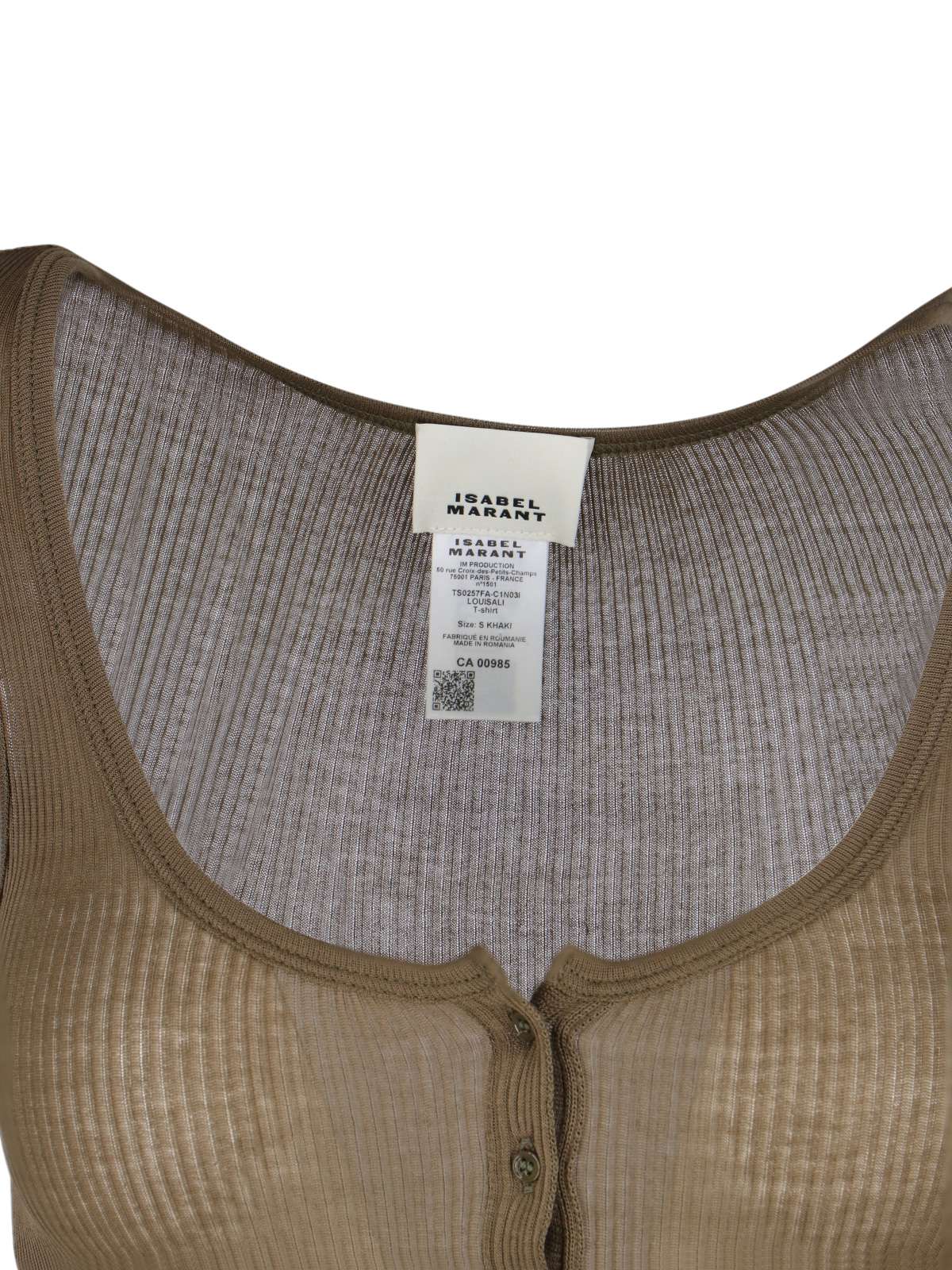 Isabel Marant Ribbed Tank Top Louisali In Green