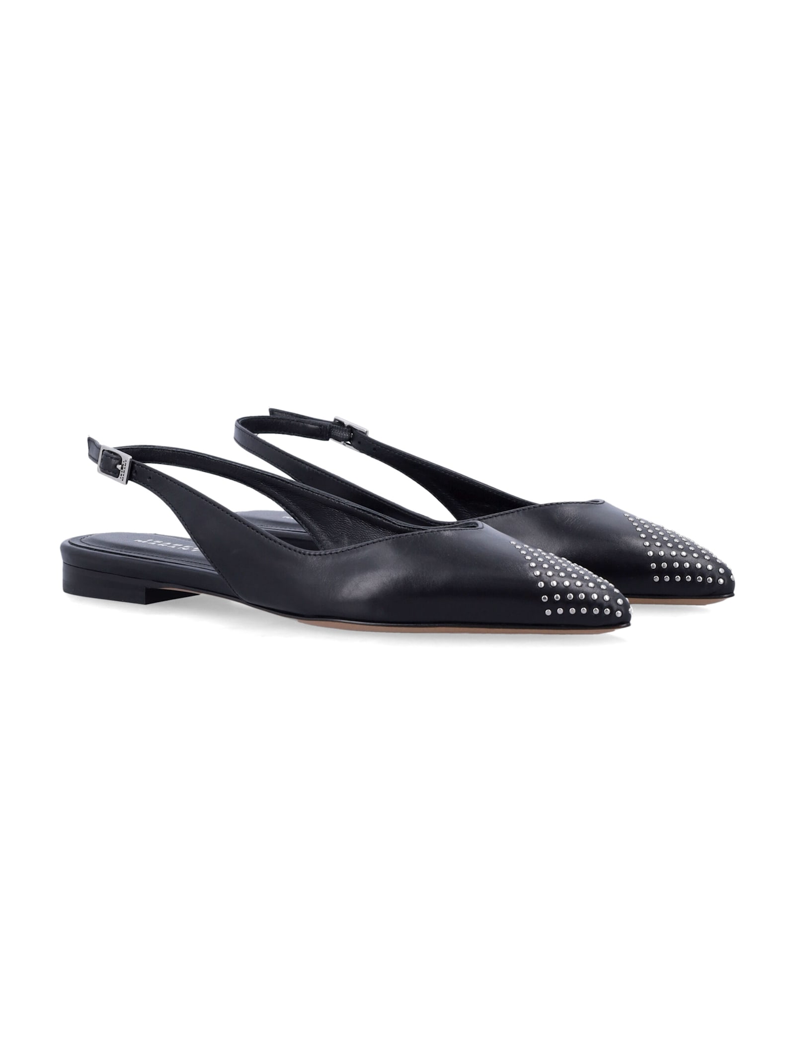 Isabel Marant Flat Sling Back Ballerina Shoes In Black