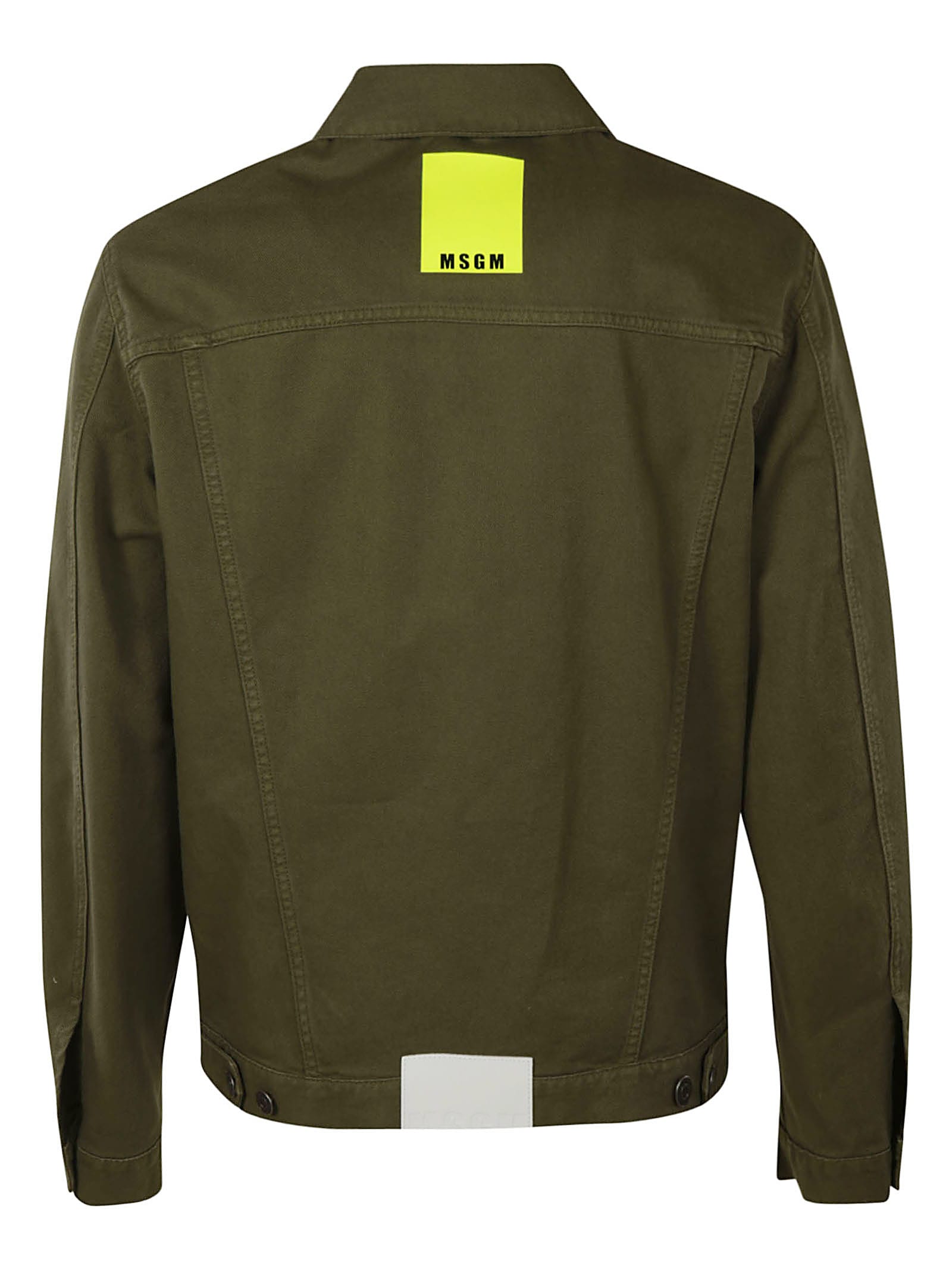 Shop Msgm Classic Buttoned Jacket In Military Green