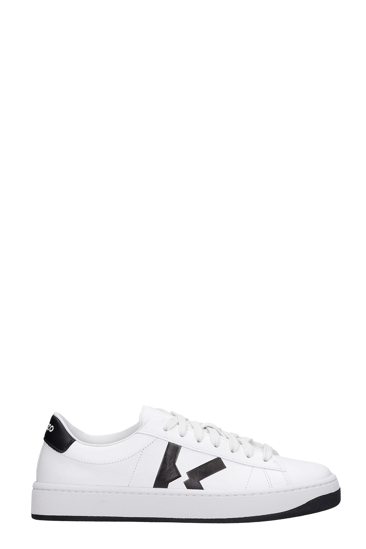 Buy Kenzo Sneakers In White Leather online, shop Kenzo shoes with free shipping