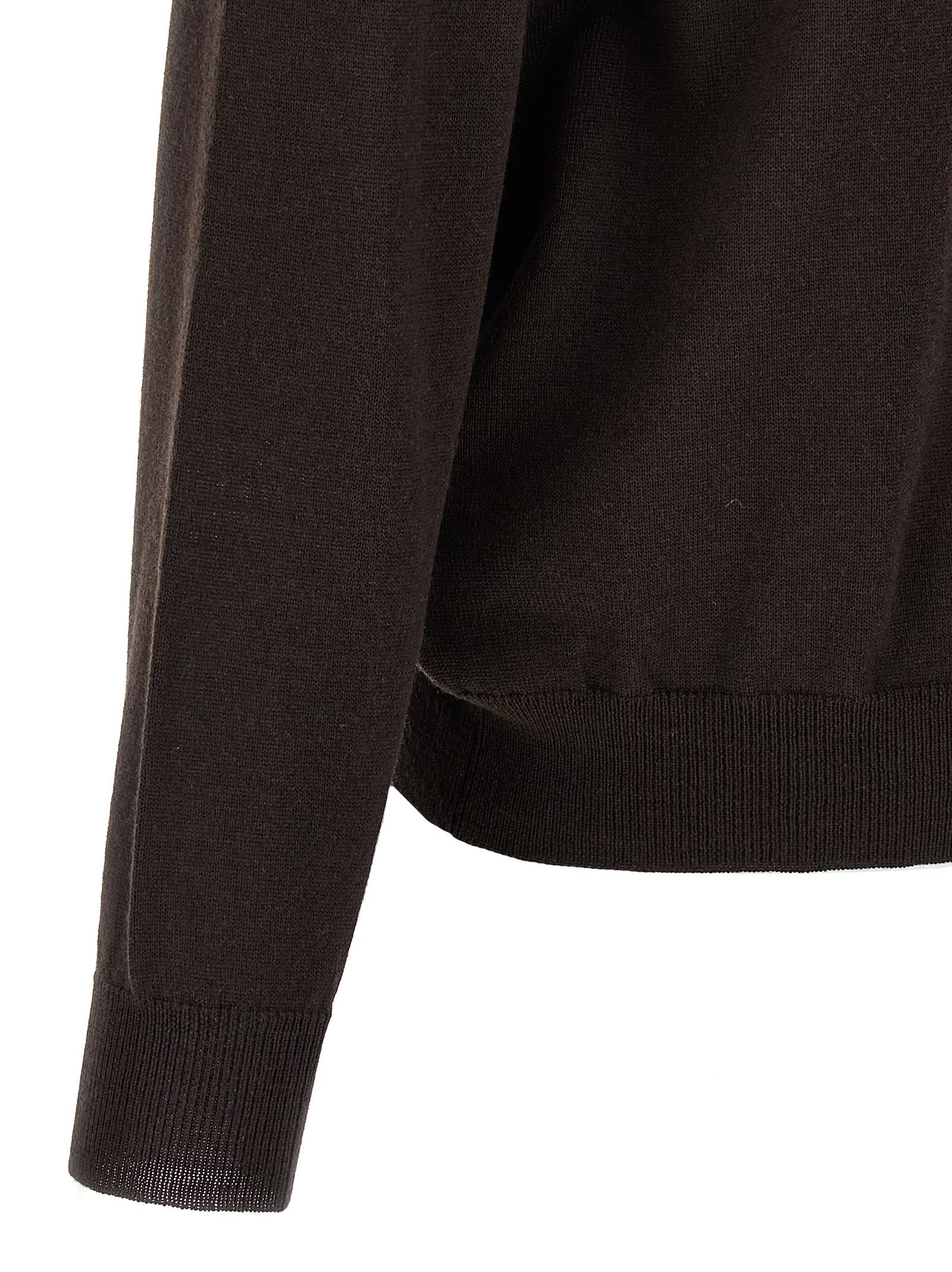 Magliano Graphic Crew Neck Long Sleeve Sweater In Brown