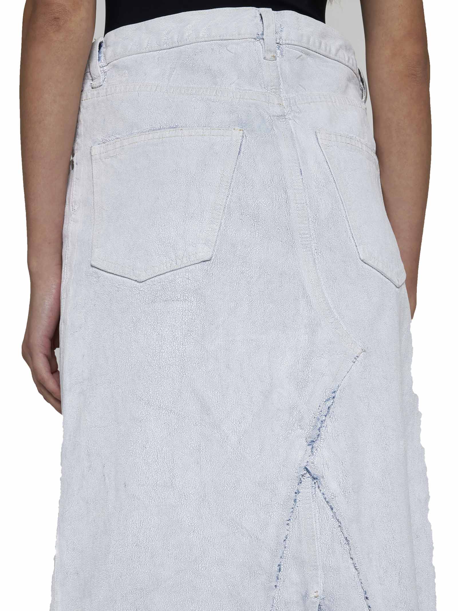 Shop Maison Margiela Skirt In White Paint